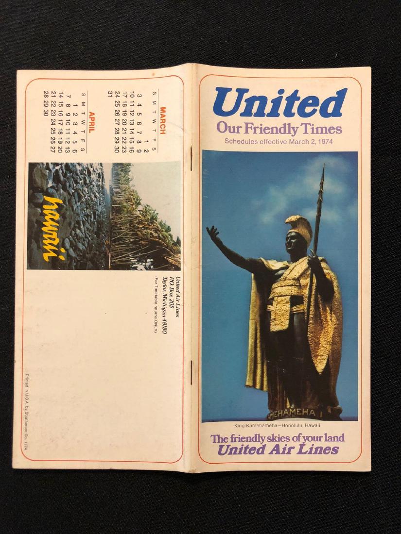 United Airlines System Timetable 3/2/74 (1 of 5)