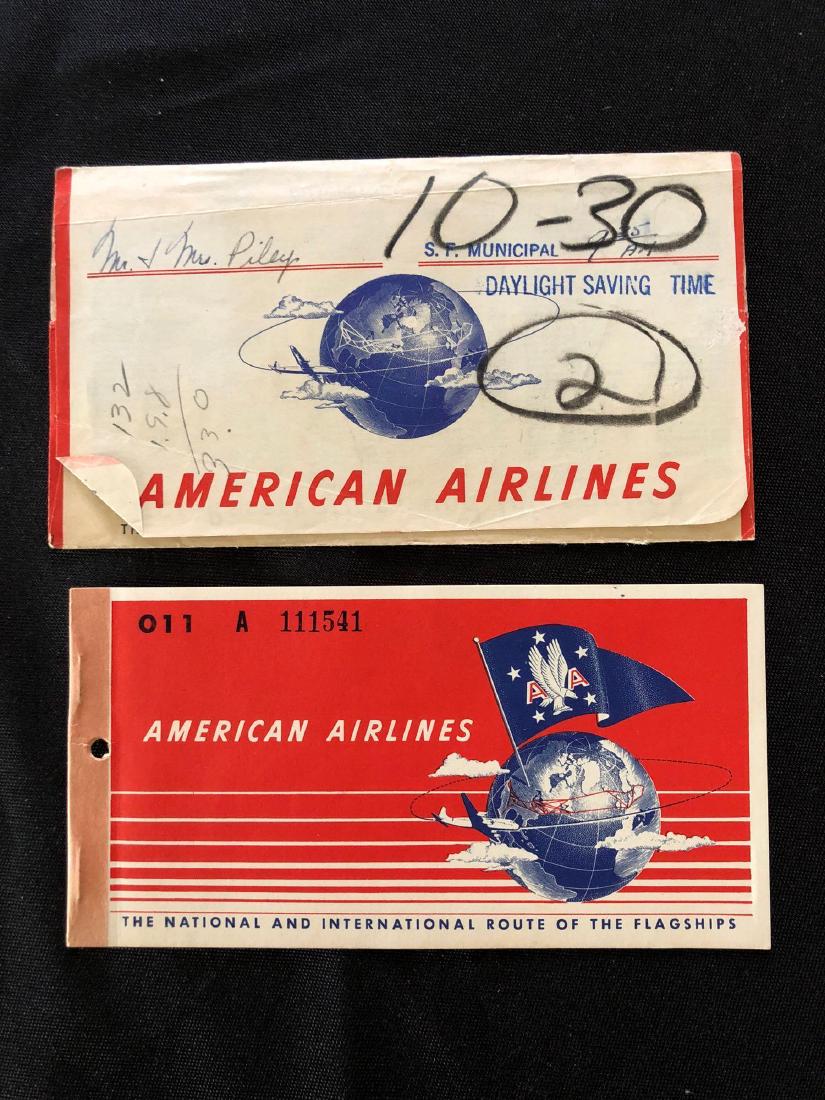 american airlines 1951 passenger ticket booklet coupons ticket booklet