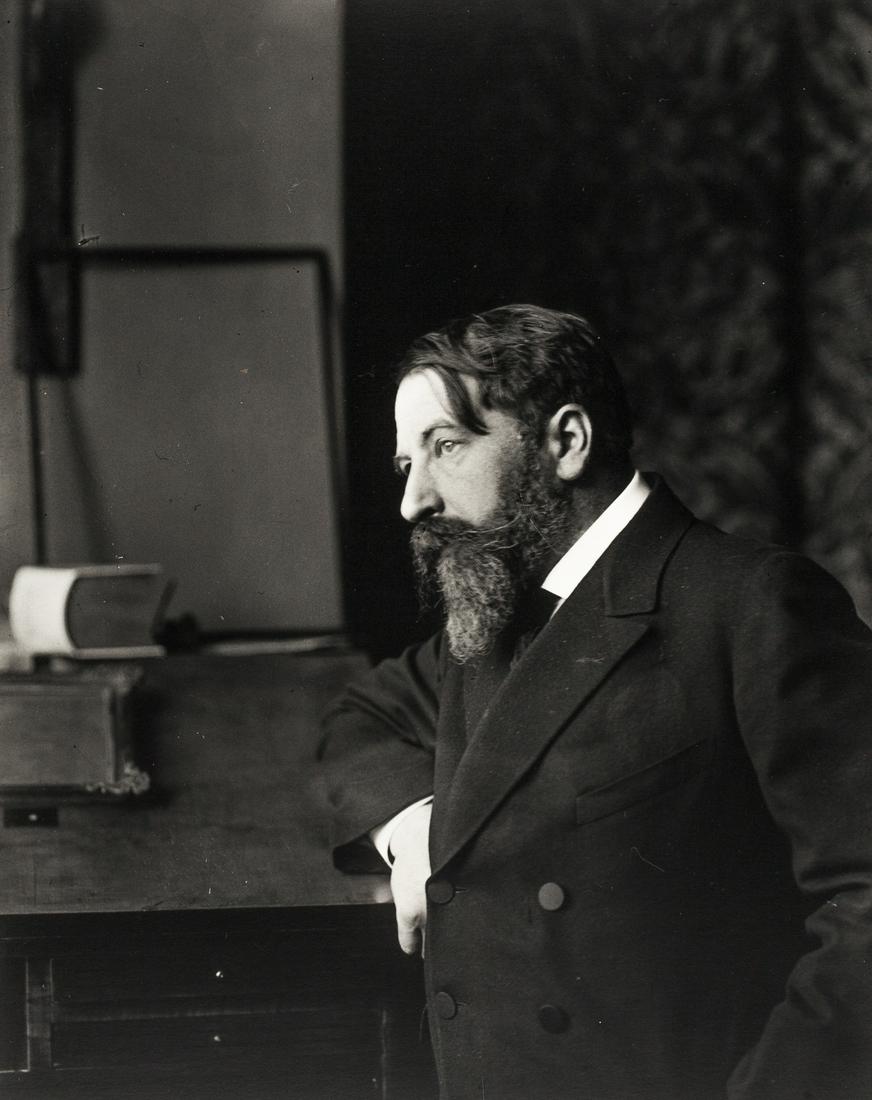 FERDINAND SCHMUTZER (1870-1928) Arthur Schnitzler,: Gelatin silver print, printed in 2002 30,1 x 24 cm Photographer's estate stamp “aus dem Nachlass Ferdinand Schmutzer” on the reverse LITERATURE Ferdinand Schmutzer, Das fotografische Werk 1894-192