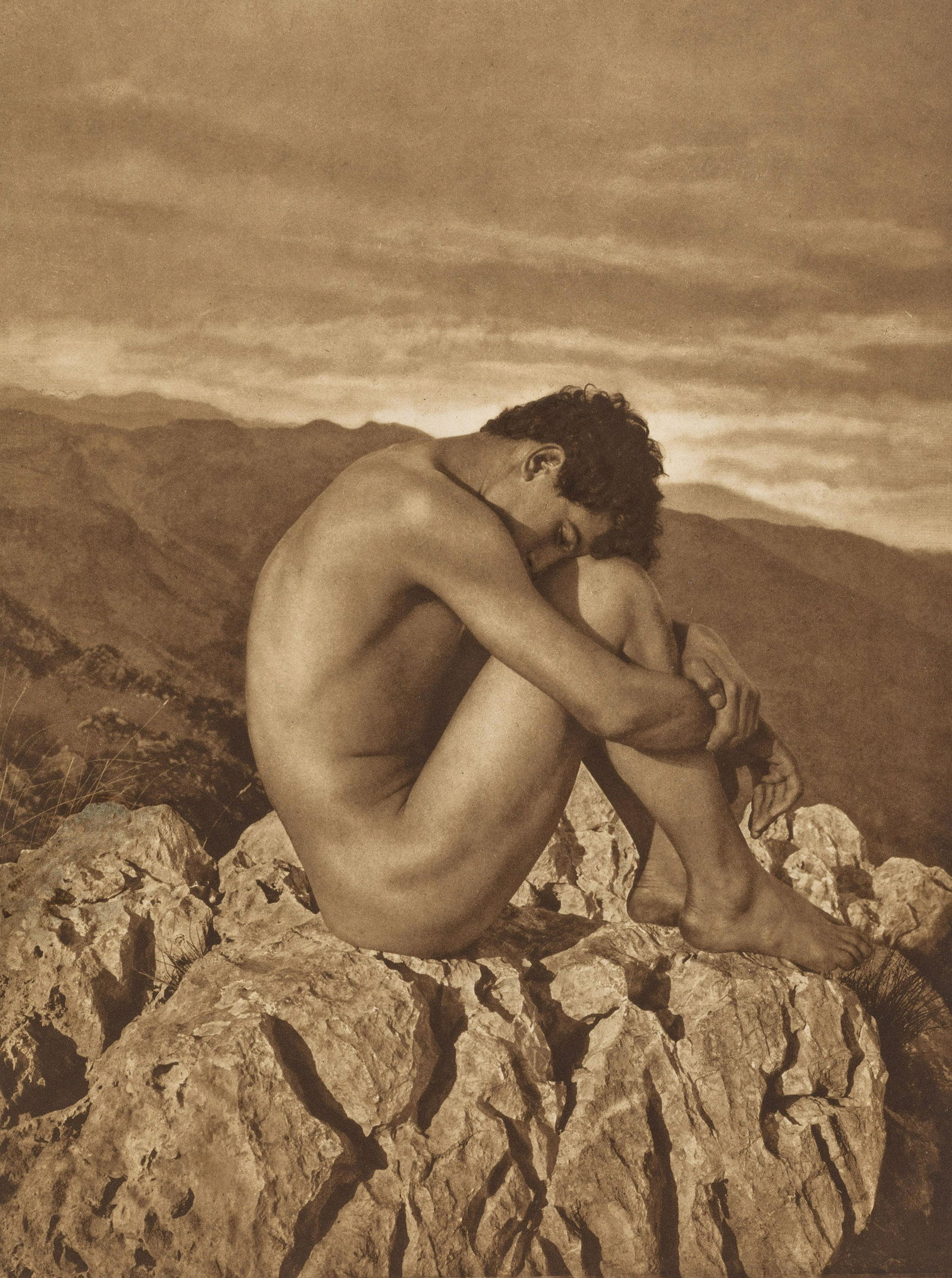 WILHELM VON GLOEDEN (1856–1931): WILHELM VON GLOEDEN (1856–1931)‘Cain’, Taormina c. 1900Photogravure, printed in 1922, flush-mounted to original card 31,8 x 23,7 cm Signed, dated and editioned in pencil as well as p