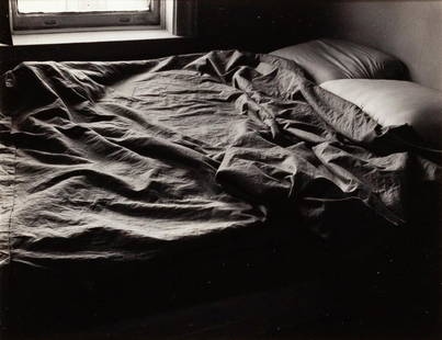 NEAL SLAVIN (* 1941): NEAL SLAVIN (* 1941) | Stripped Bed, c. 1960 | Vintage silver print | 10 x 13 cm | Signed by the photographer in pencil on the mount lower right