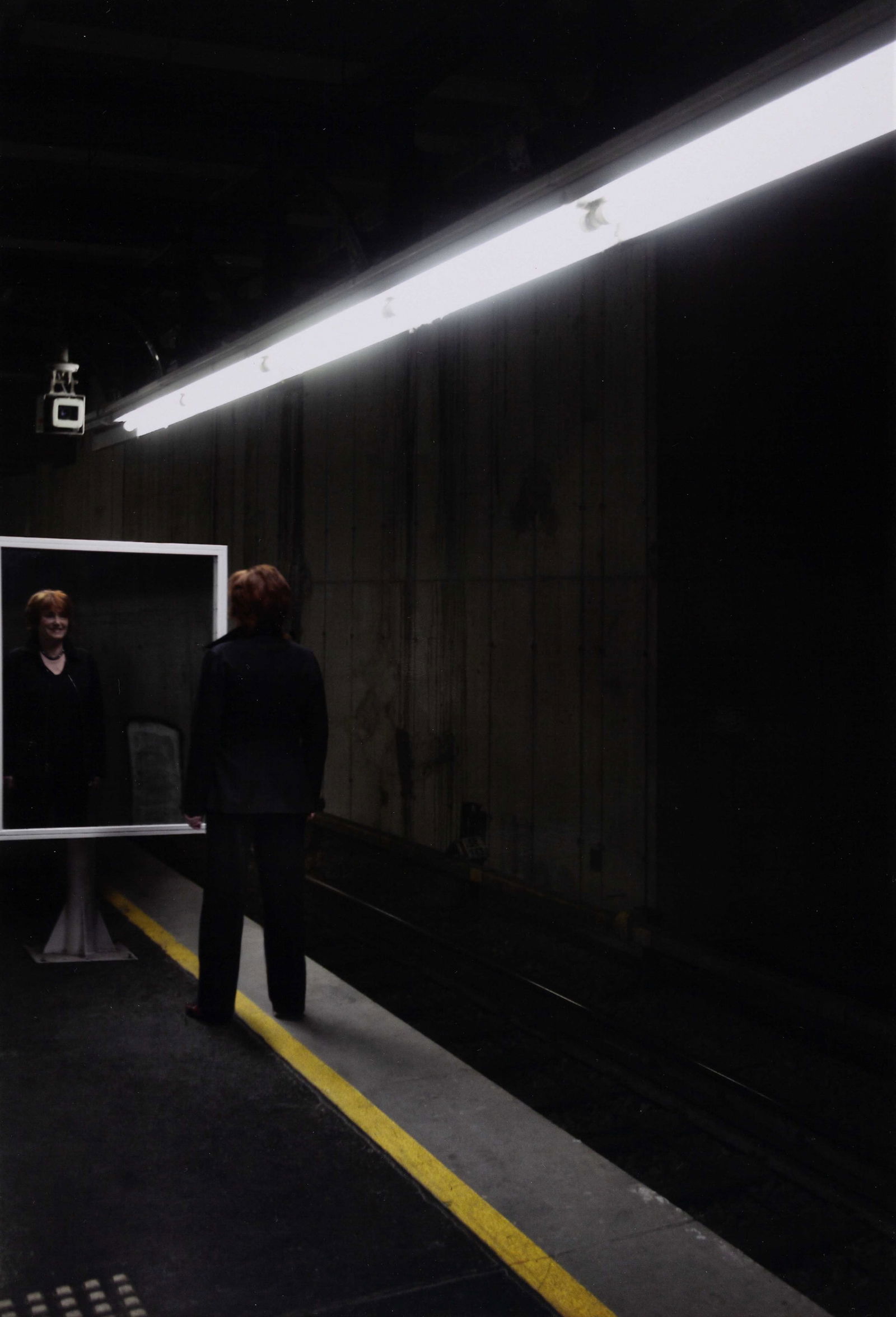 RITA NOWAK (*1979): RITA NOWAK (*1979) | VALIE EXPORT, from the series 'Artist in the City', Vienna 2010 Image Size: 33 x 22 cm English Chromogenic print, mounted on plastic plate, in excellent condition. Titled, dated "