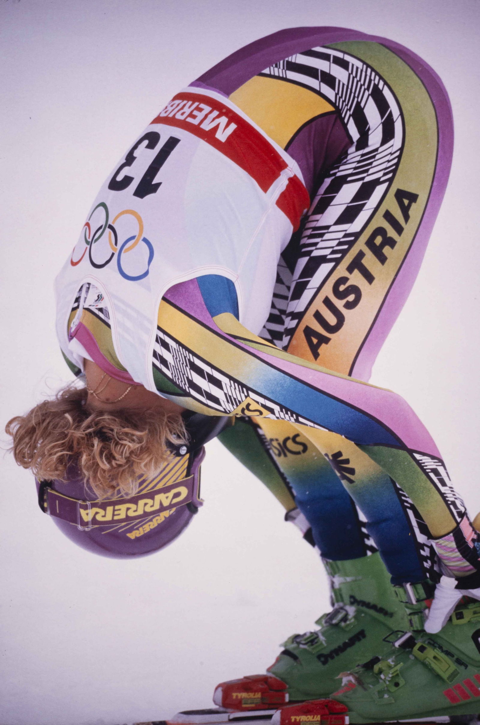 THIERRY ORBAN | Olympia Albertville, Veronika Wallinger, 1992: Vintage print, 30 x 20 cm, inscribtions by hand