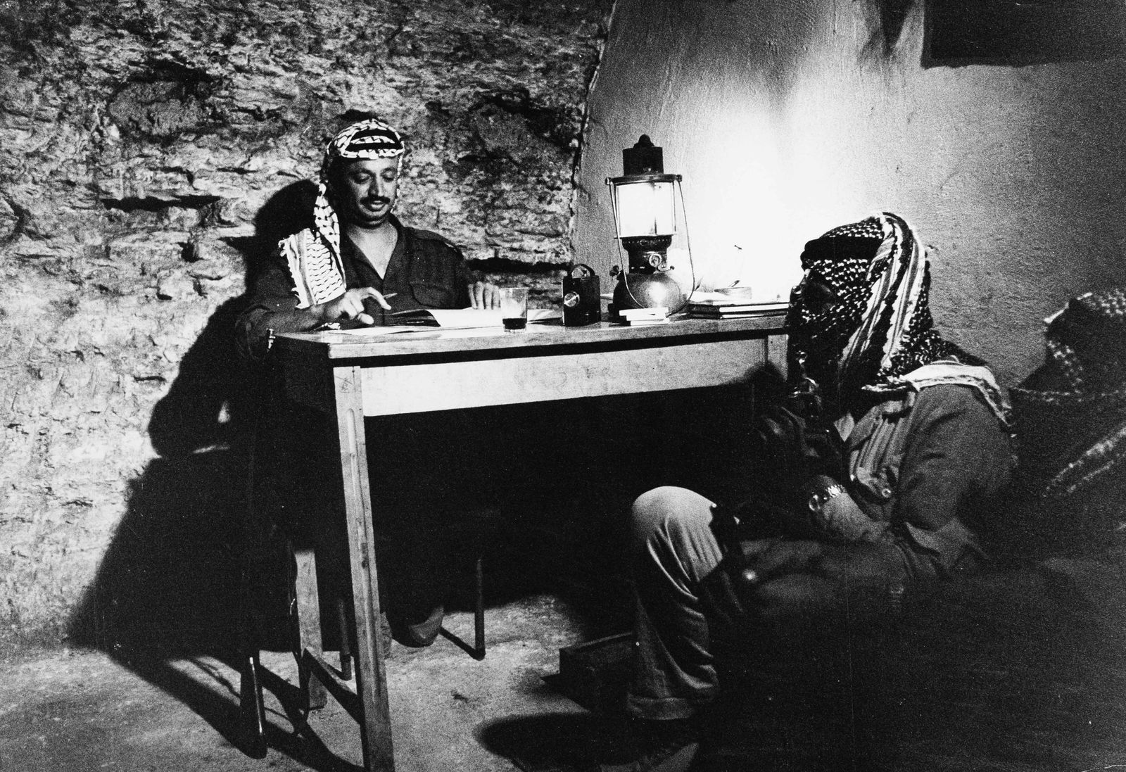 GENEVIÈVE CHAUVEL | Yasser Arafat, 1969: Vintage print, 21 x 30 cm, stamped