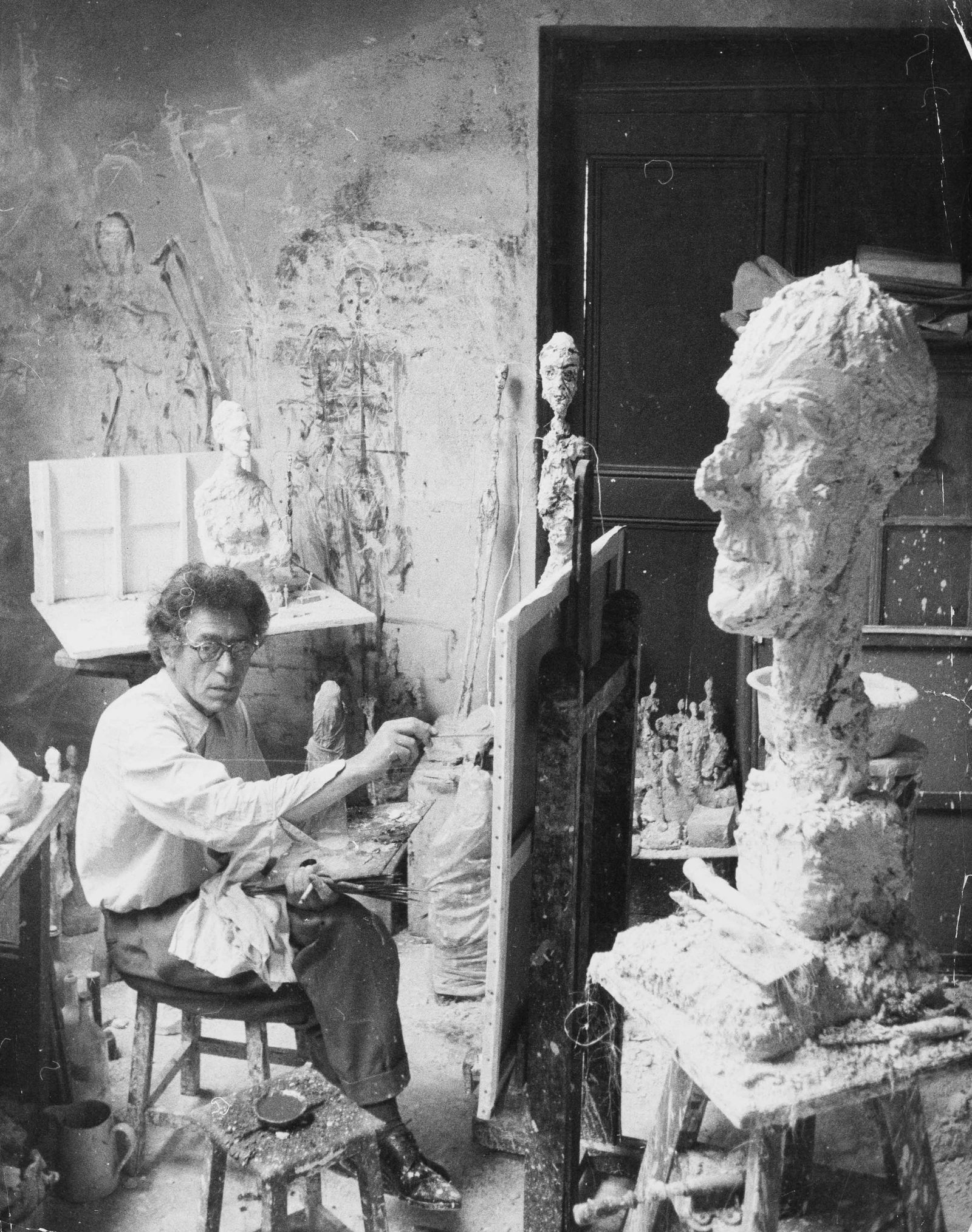 ERNST SCHEIDEGGER (1923–2006) | Alberto Giacometti in his studio (1 of 1)
