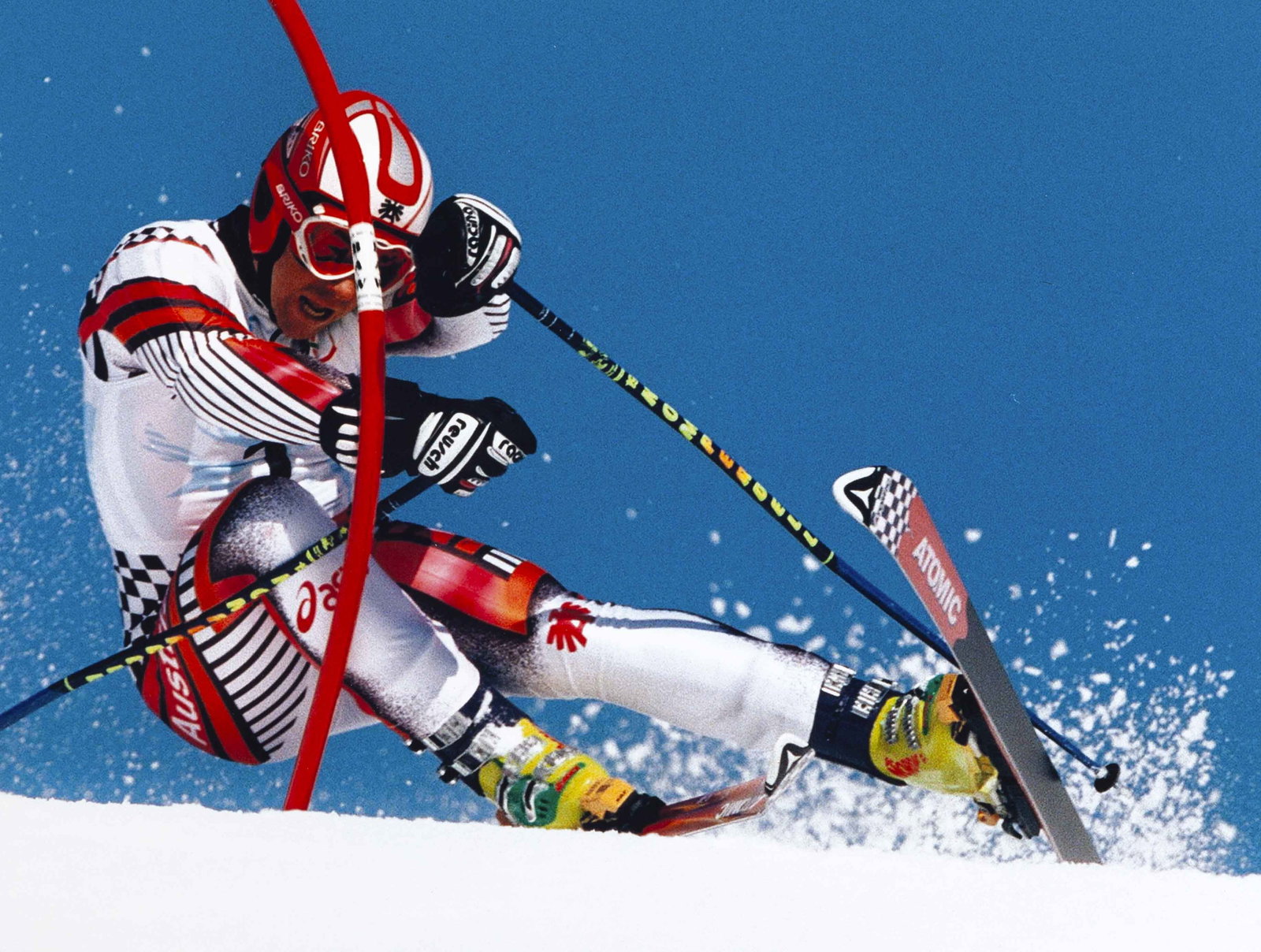 JEFF HAYNES | Olympia Nagano, Christian Mayer, 1998: Vintage print, 20 x 26 cm, inscribtions by hand