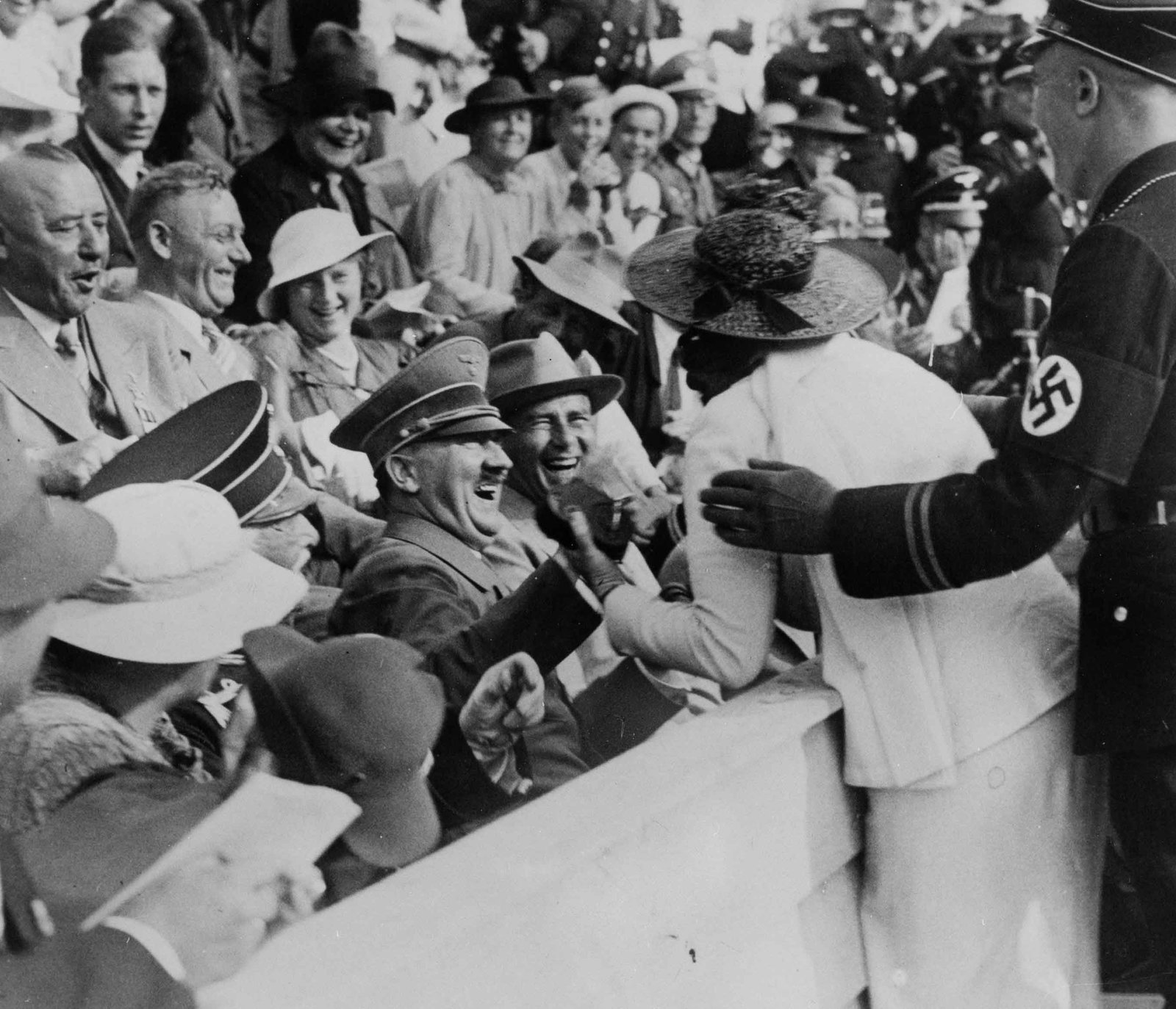 ULLSTEIN BILDERDIENST | Olympic Games, Berlin , 1936: Later print, stamped, 16 x 19 cm A Dutch lady asking Hitler for an autograph.