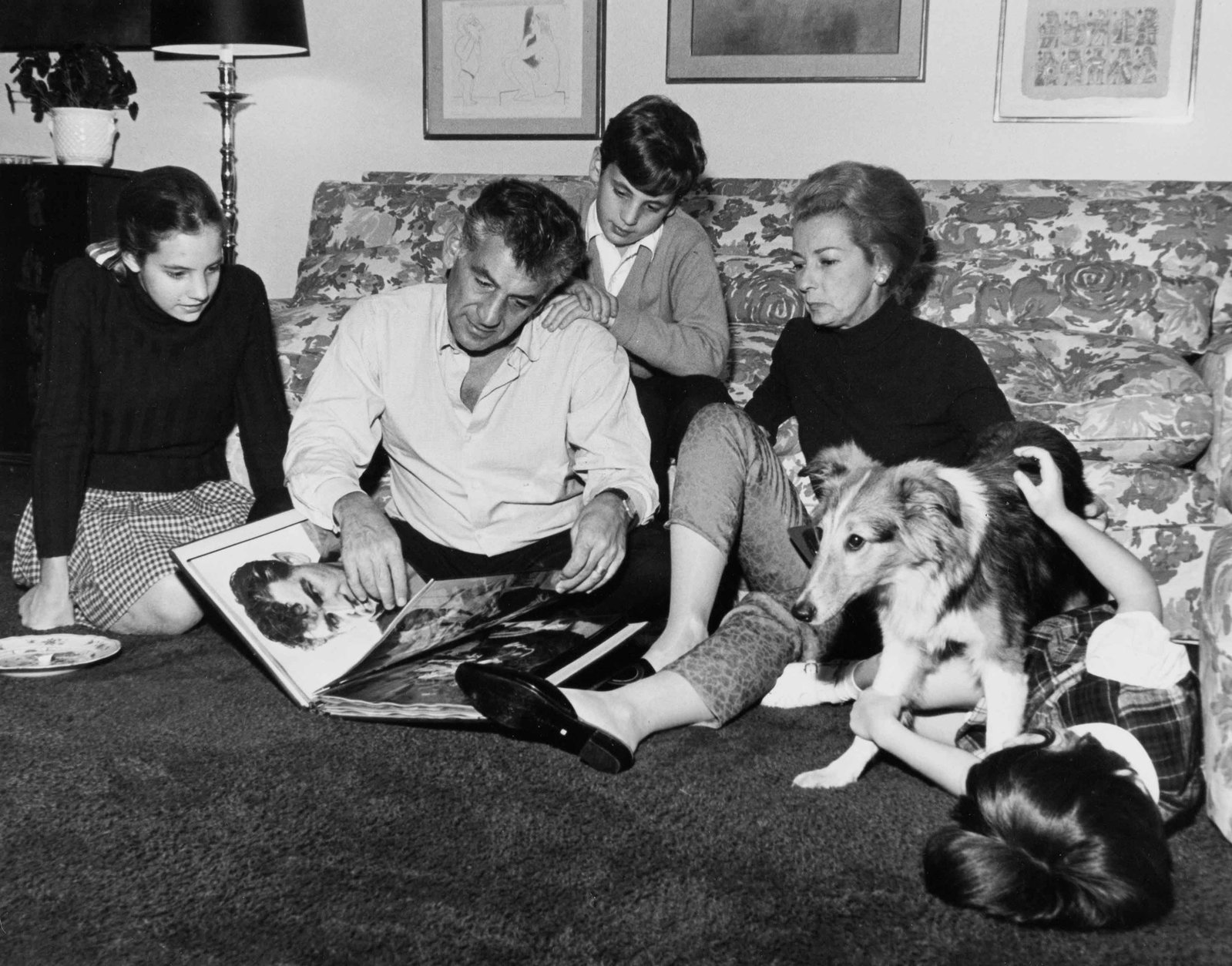 PAUL SLADE | Leonard Bernstein with his family, c. 1960s (1 of 1)