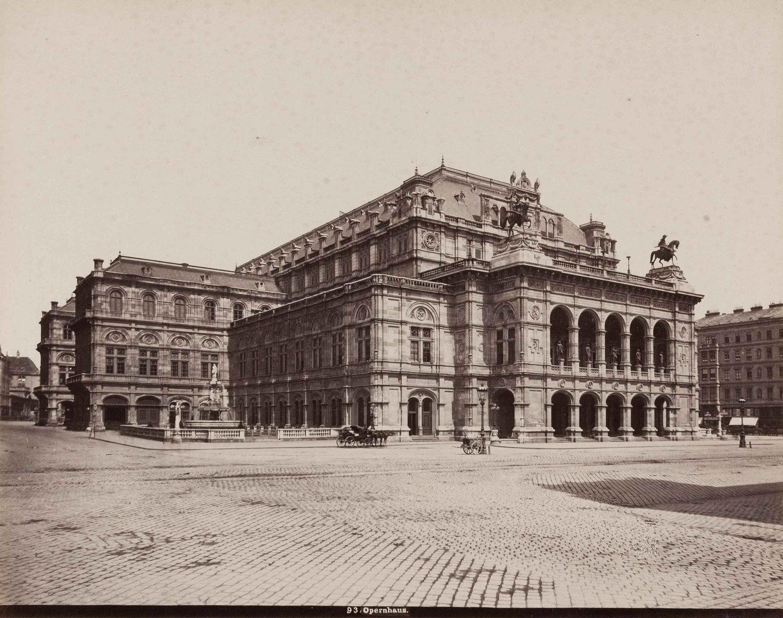 MICHAEL FRANKENSTEIN (1843–1918): MICHAEL FRANKENSTEIN (1843–1918) | K.k. Hof-Operntheater, Vienna 1870 Image Size: 19.9 x 25.7 cm English Albumen print 20.4 x 25.7 cm, flush-mounted on original board 30.4 x 44 cm, in very good