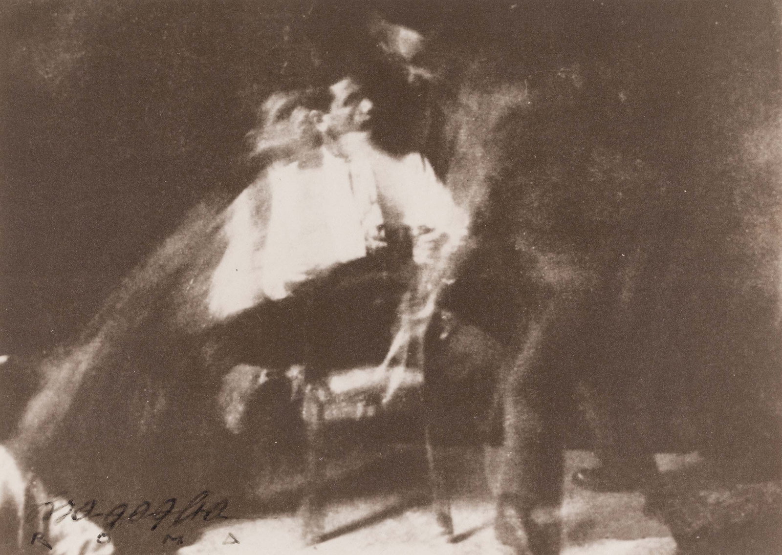 ANTON GIULIO BRAGAGLIA (1890–1960): ANTON GIULIO BRAGAGLIA (1890–1960) | 'Lo Schiaffo' (The Slap), photodynamic, Rome 1912 Image Size: 16 x 22.6 cm English Vintage gelatin silver print, sepia-toned, mounted on the original board