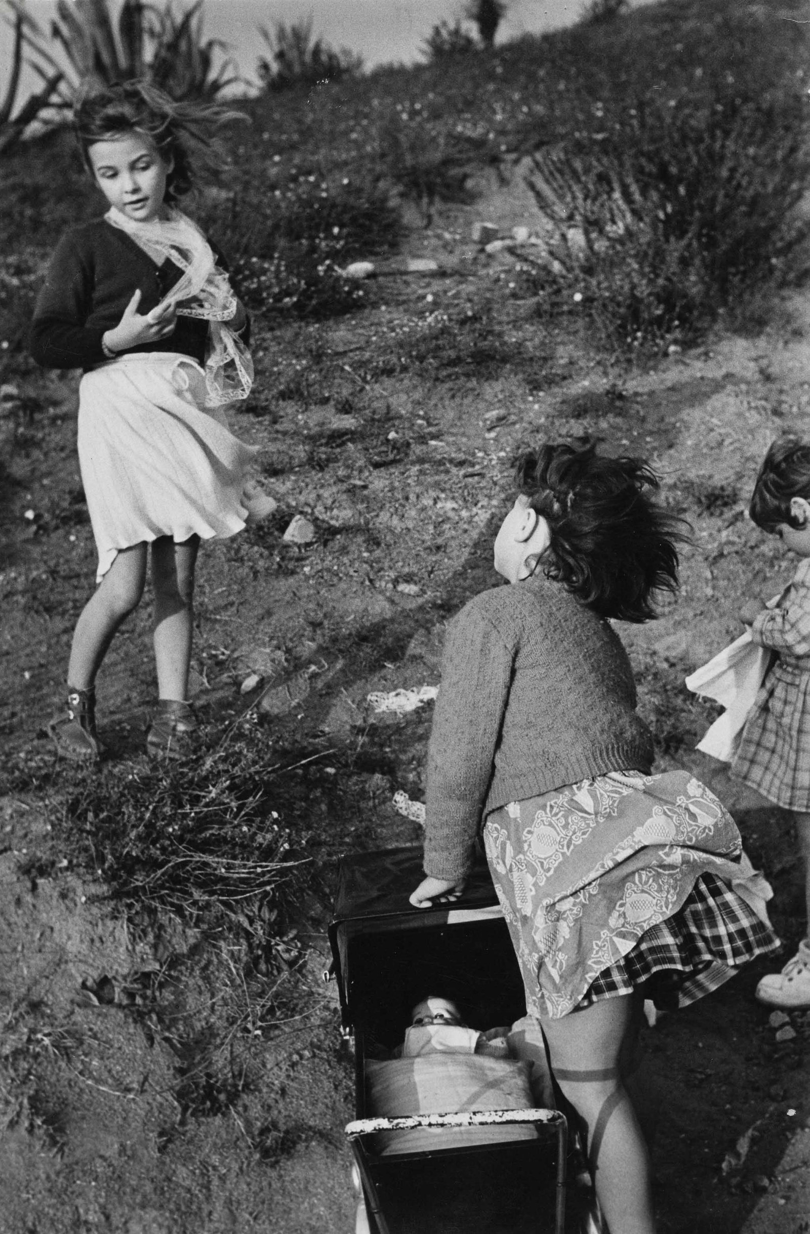 MARC RIBOUD (1923–2016): MARC RIBOUD (1923–2016) | Girls playing with their dolls, near St. Tropez, France c. 1951 Image Size: c. 30 x 20 cm English Vintage gelatin silver print, in very good condition. Photographer's