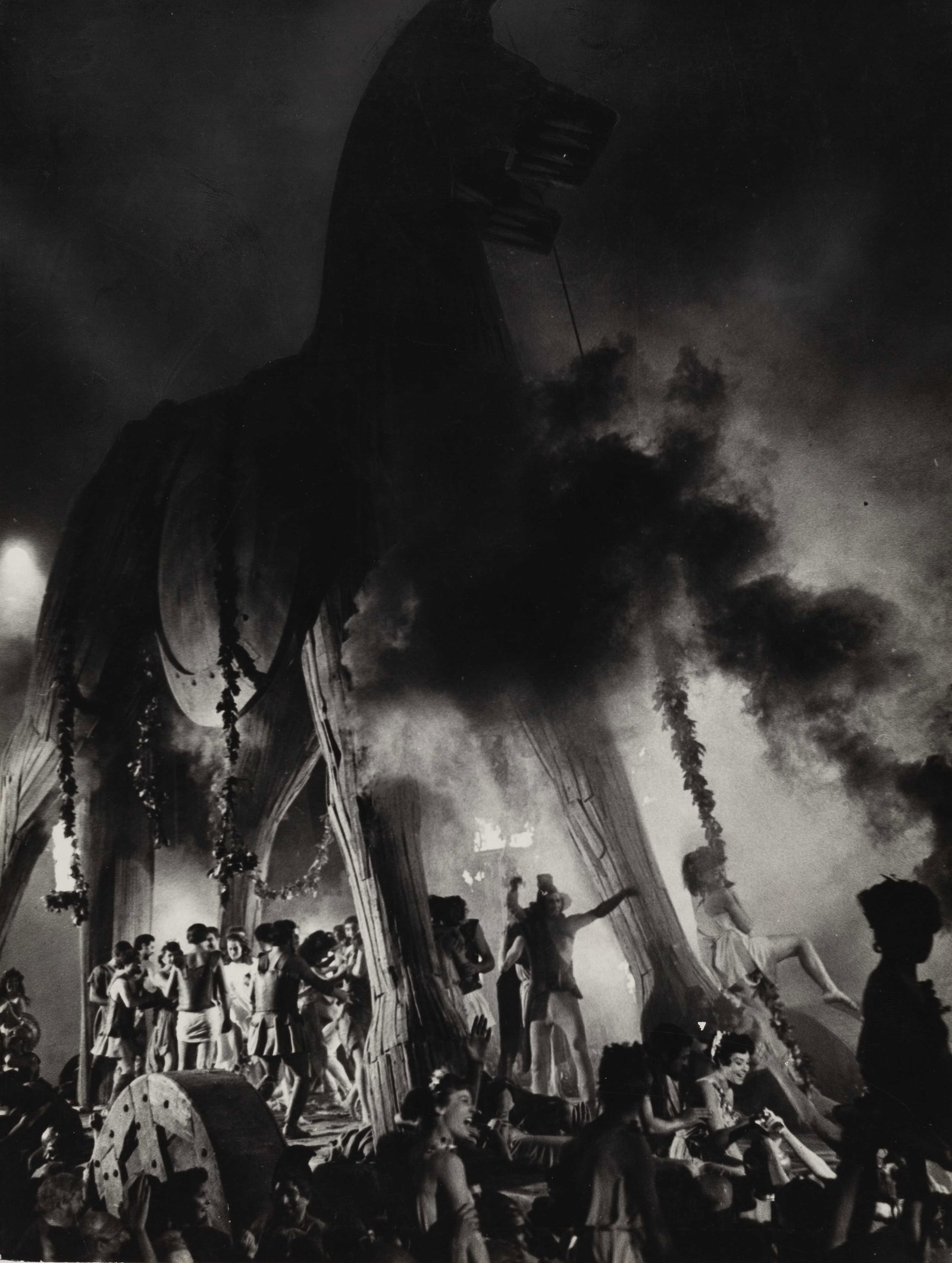 MAX SCHELER (1928–2003): MAX SCHELER (1928–2003) | The Trojan Horse on the set of 'Helen of Troy', Cinecitta 1956 Image Size: 29.2 x 22.3 cm English Vintage gelatin silver print, in very good condition. Photographer's
