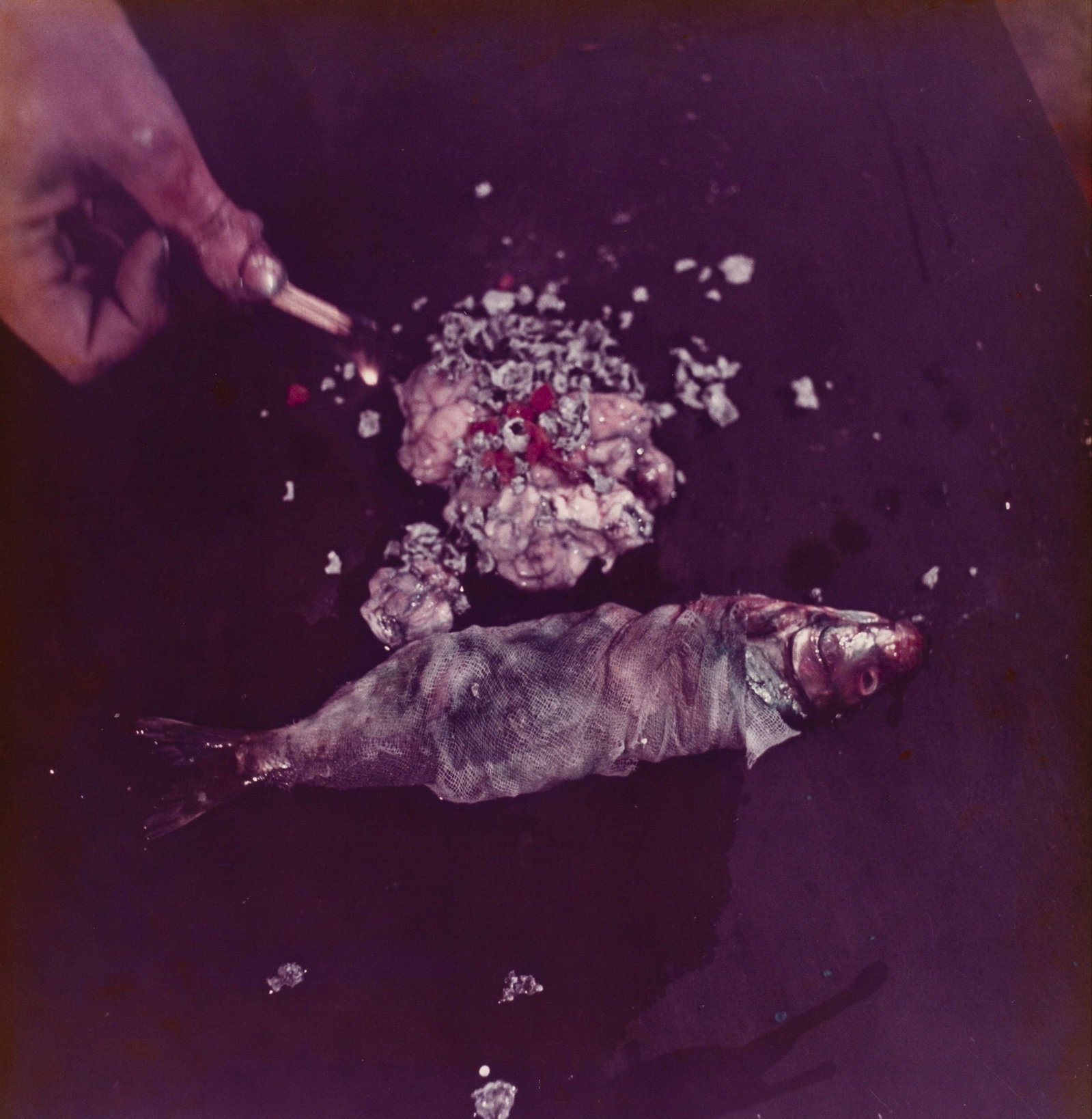 RUDOLF SCHWARZKOGLER (1940–1969): RUDOLF SCHWARZKOGLER (1940–1969) | 1st Action, 'Wedding', no. 22, Vienna, Kaiserstraße, February 6, 1965 Image Size: 51 x 50.7 cm English Rare and early chromogenic print, printed in the