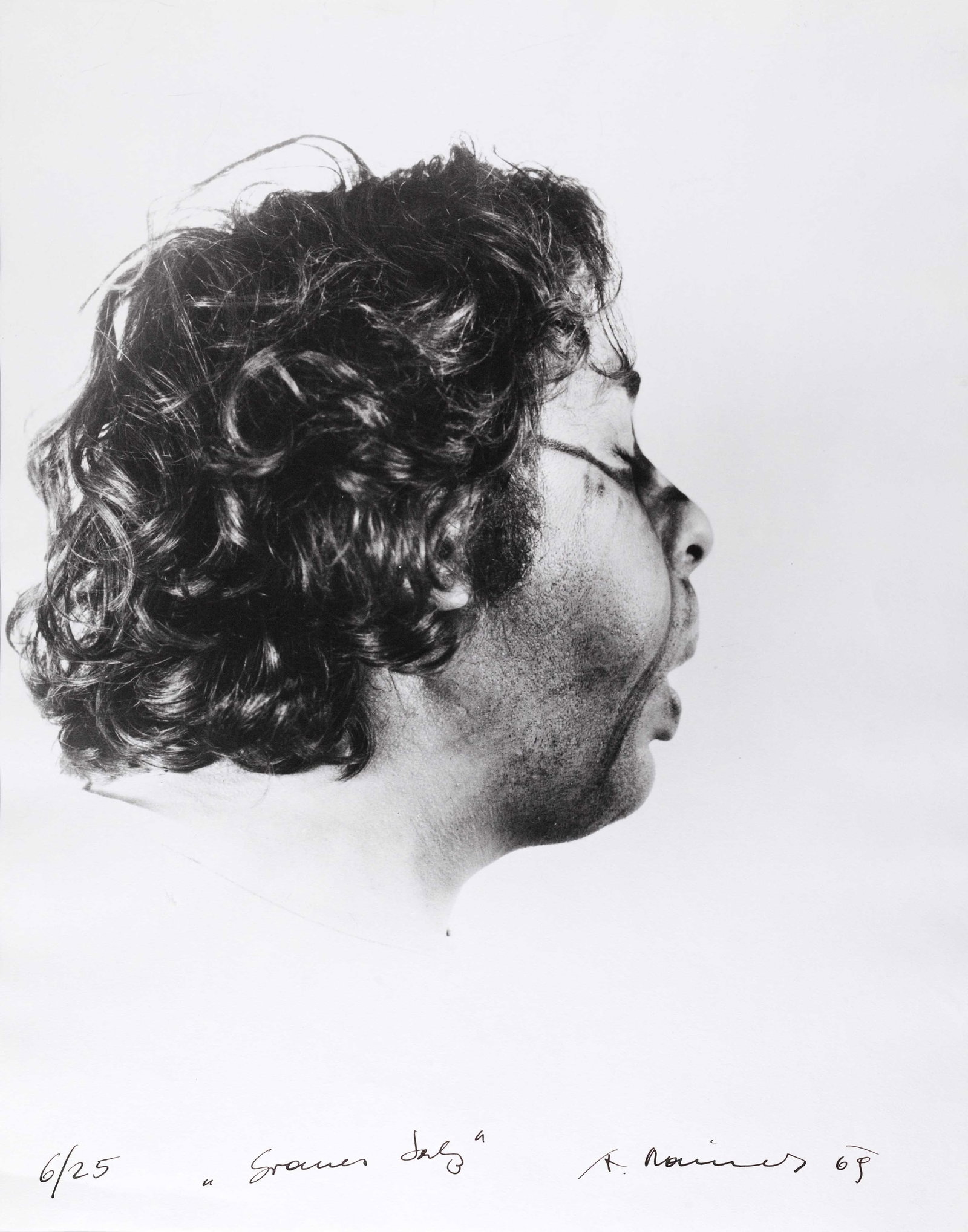 ARNULF RAINER (1929–2025): ARNULF RAINER (1929–2025) | 'Graues Salz', 1969 Image Size: 51 x 40 cm English Gelatin silver print, printed in the 1980s, in excellent condition. Signed, dated and edition numbered "6/25" in