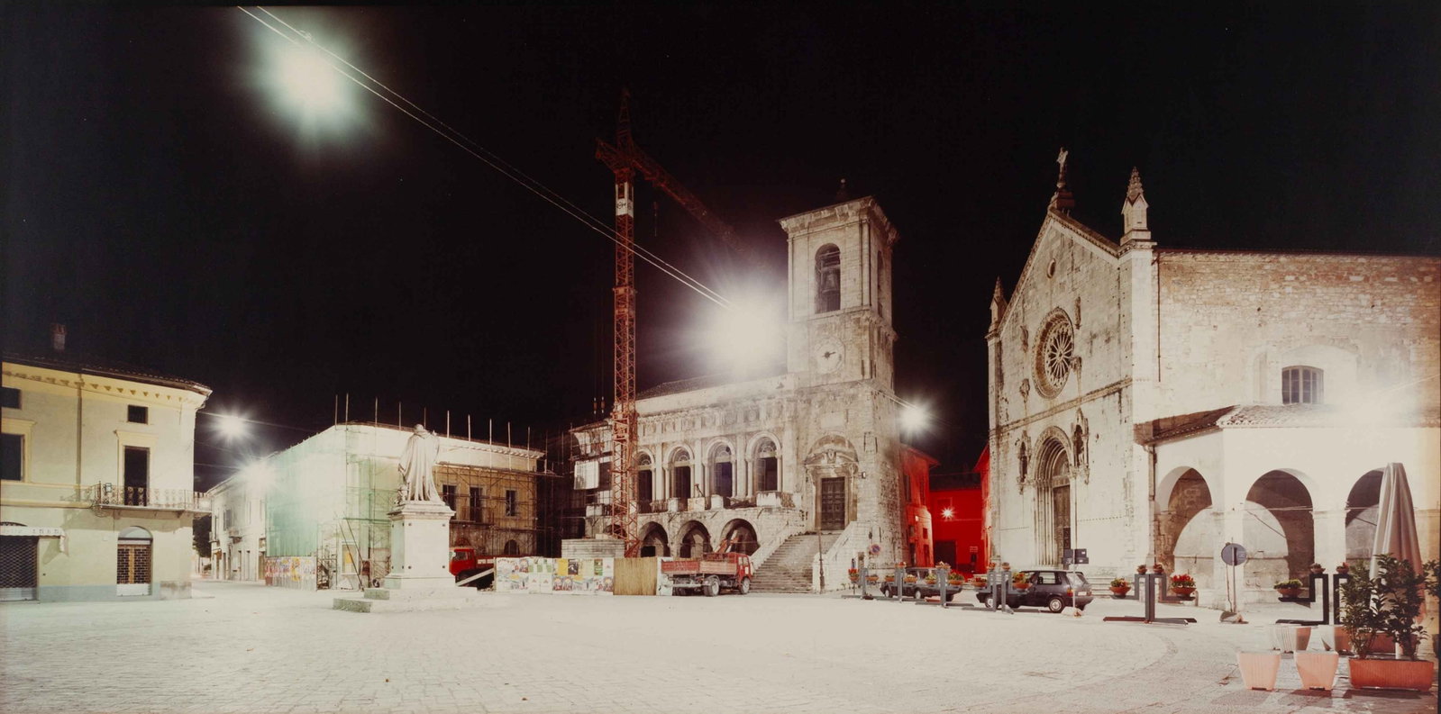 OLIVO BARBIERI (*1954): OLIVO BARBIERI (*1954) | 'Norcia', Italy 1987 Image Size: c. 23.5 x 46.5 cm English Vintage chromogenic print on Konica paper, 40.6 x 50.6 cm, in very good condition. Signed, titled and dated by the