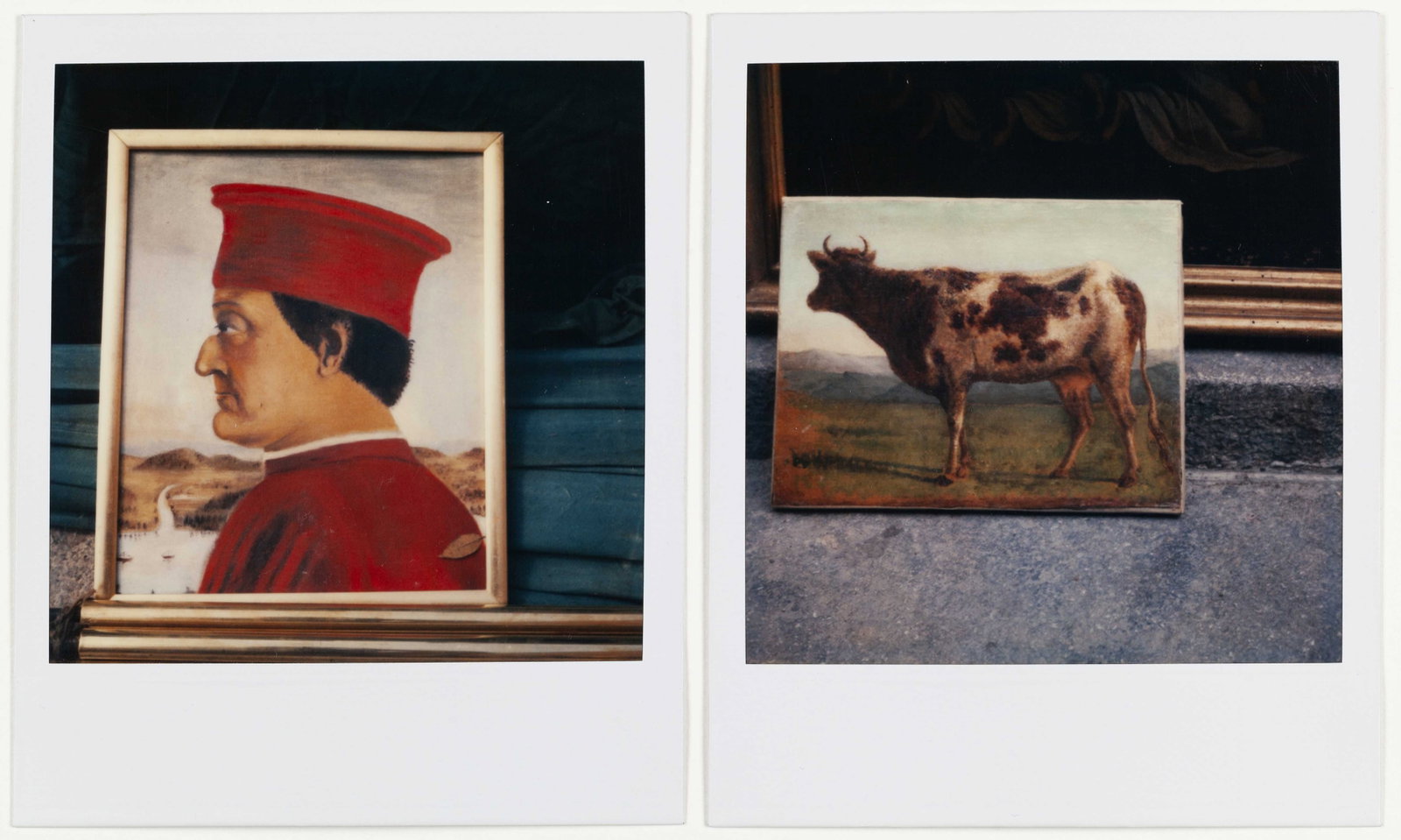 LUIGI GHIRRI (1943–1992): LUIGI GHIRRI (1943–1992) | From the series 'Still life, Modena' (diptych), Italy 1981 Image Size: c. 7.9 x 7.9 cm each English Two unique Polaroid SX-70 Time Zero, 10.8 x 8.8 cm each, in