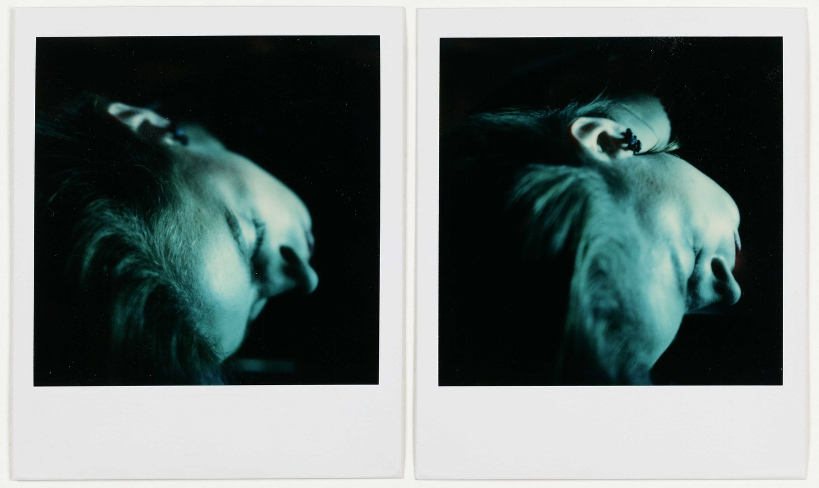 TOTO FRIMA (*1953): TOTO FRIMA (*1953) | From the series 'Autopolaroids' (diptych), 1980 Image Size: 7.9 x 7.9 cm each English Two unique Polaroid SX-70, 8.8 x 10.8 cm each, in excellent condition. Signed and dated in