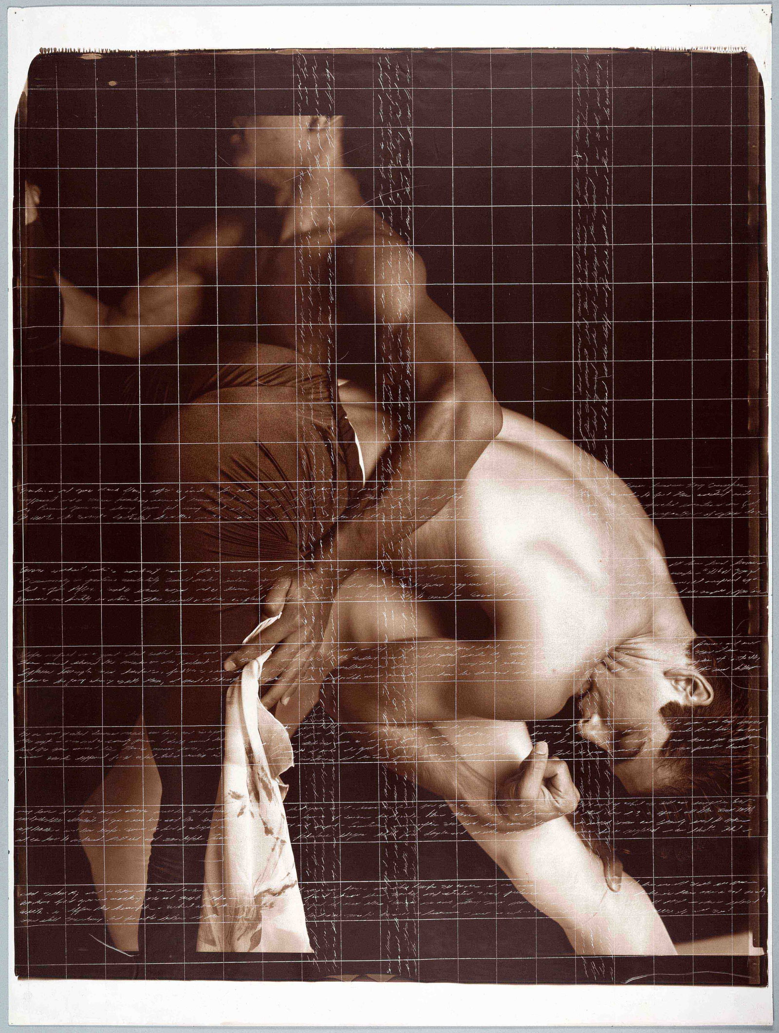 LUCIANO FRANCHI DE ALFARO III (1945–2008): LUCIANO FRANCHI DE ALFARO III (1945–2008) | Untitled, 1990 Image Size: c. 68 x 55 cm English Unique Polaroid PolaPan 20x24 inch, brown monochrome, c. 74 x 56 cm, emulsion scratched off by the