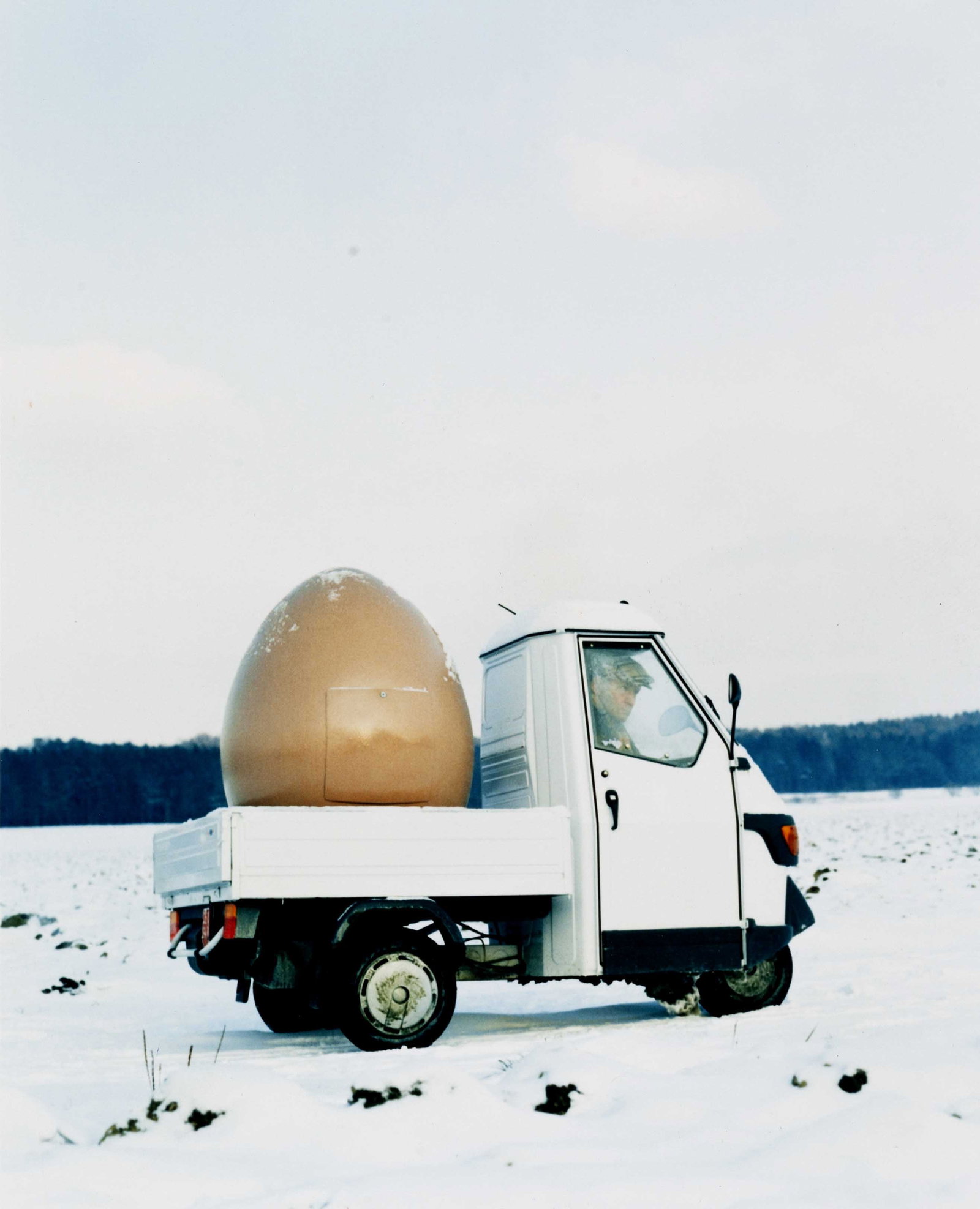 MARTIN KIPPENBERGER (1953–1997) & ELFIE SEMOTAN (1941–2026): MARTIN KIPPENBERGER (1953–1997) & ELFIE SEMOTAN (1941–2026) | 'Eierwagen' by Martin Kippenberger, Jennersdorf, Austria 1996 Image Size: 18.1 x 14.9 cm English Vintage chromogenic print on