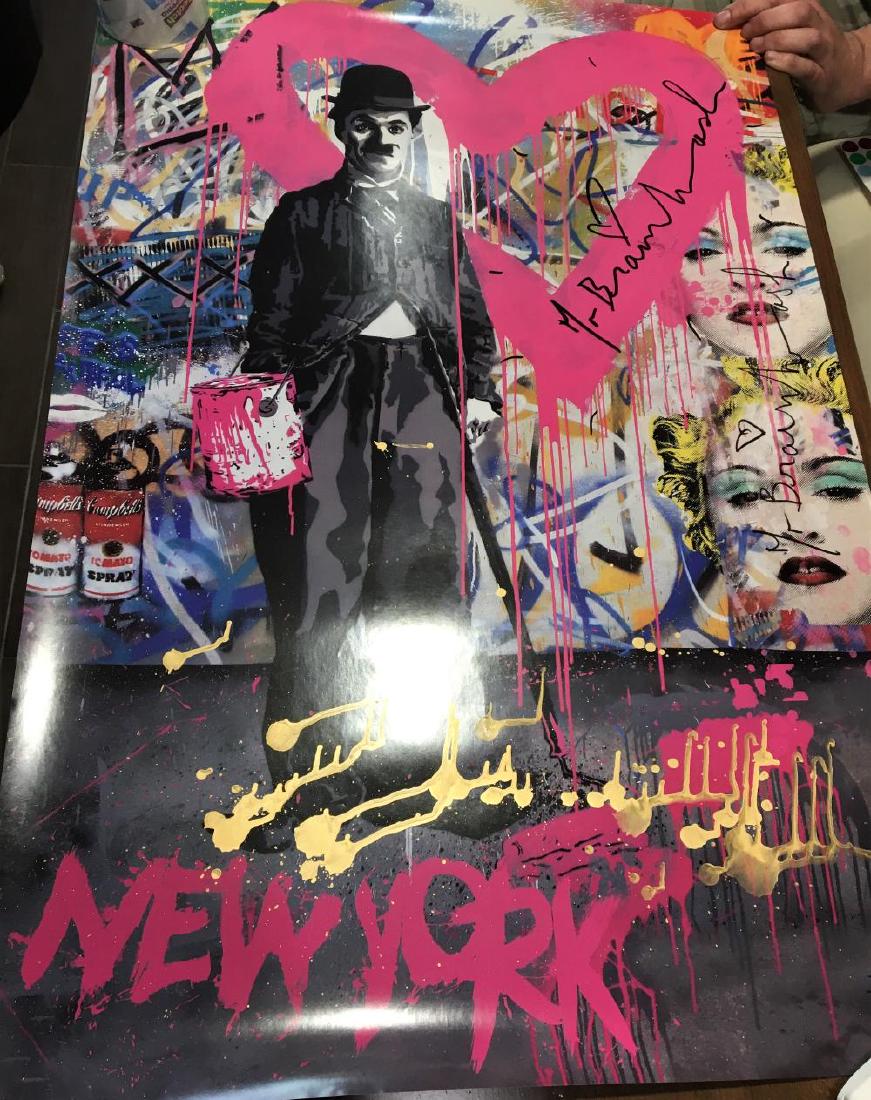Mr.Brainwash Original Art Poster Print signed TWICE by (1 of 1)