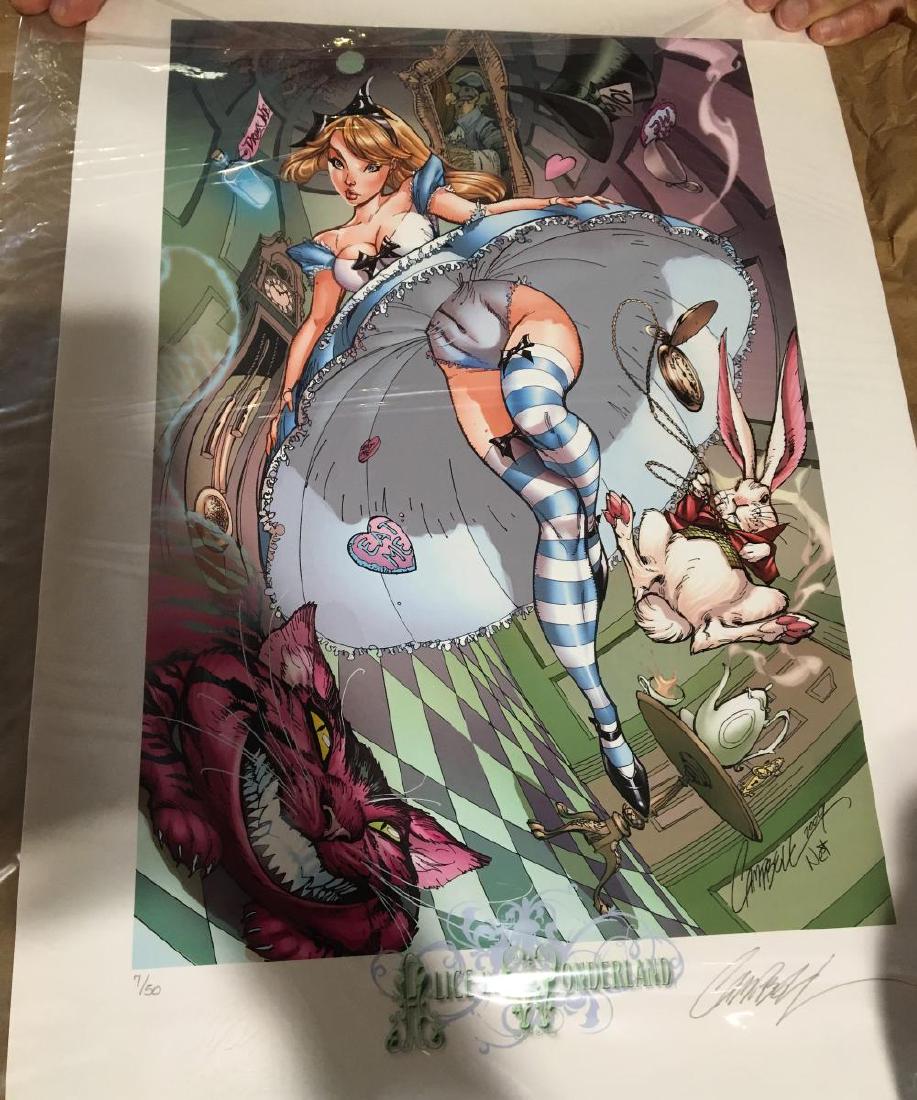 ALICE IN WONDERLAND LE 7/50 J.Scott Campbell Signed & (1 of 5)