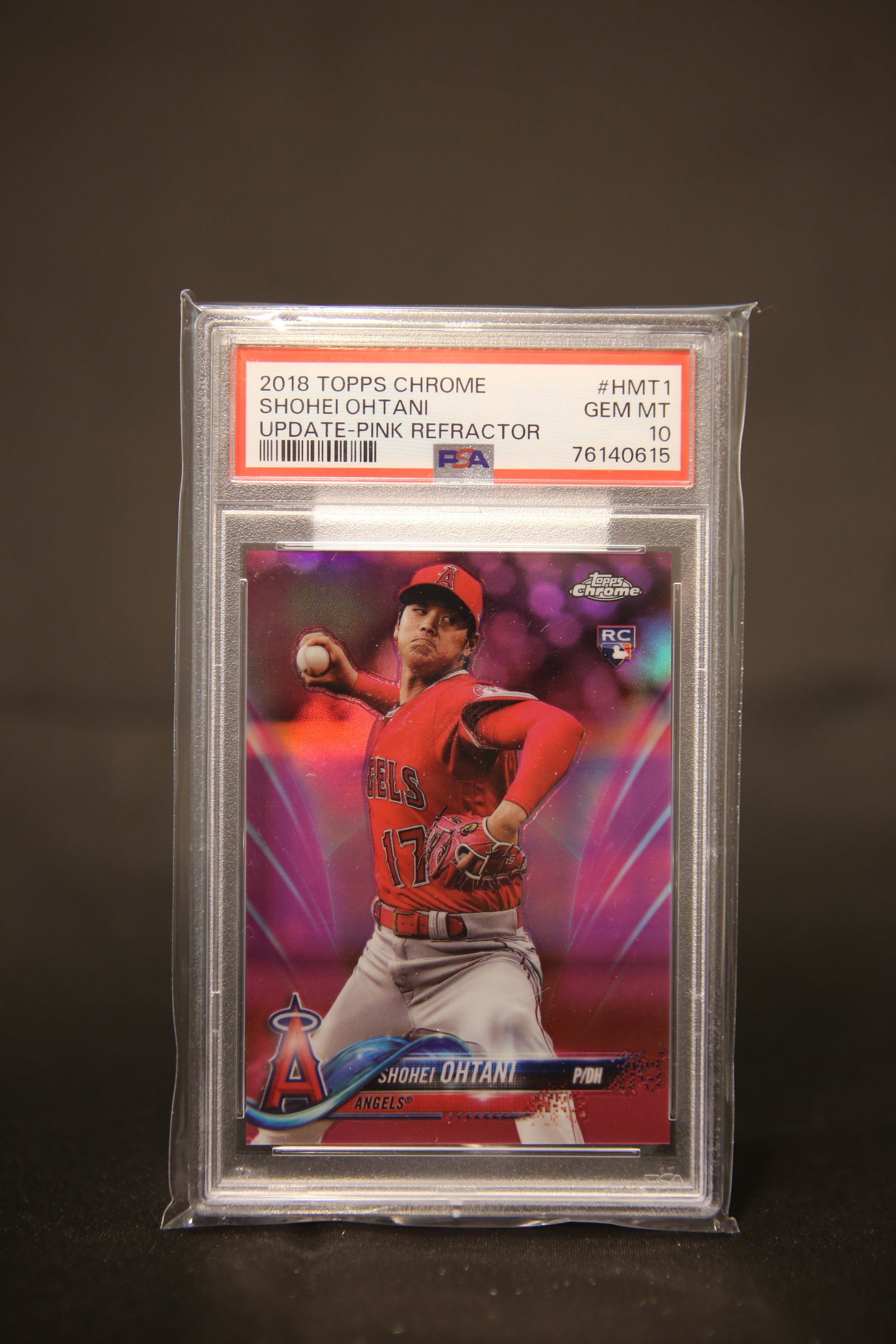 2018 Topps Chrome Shohei Ohtani Update-Pink Refractor #HMT1 PSA 10: KEY Rookie Card - PSA 10!