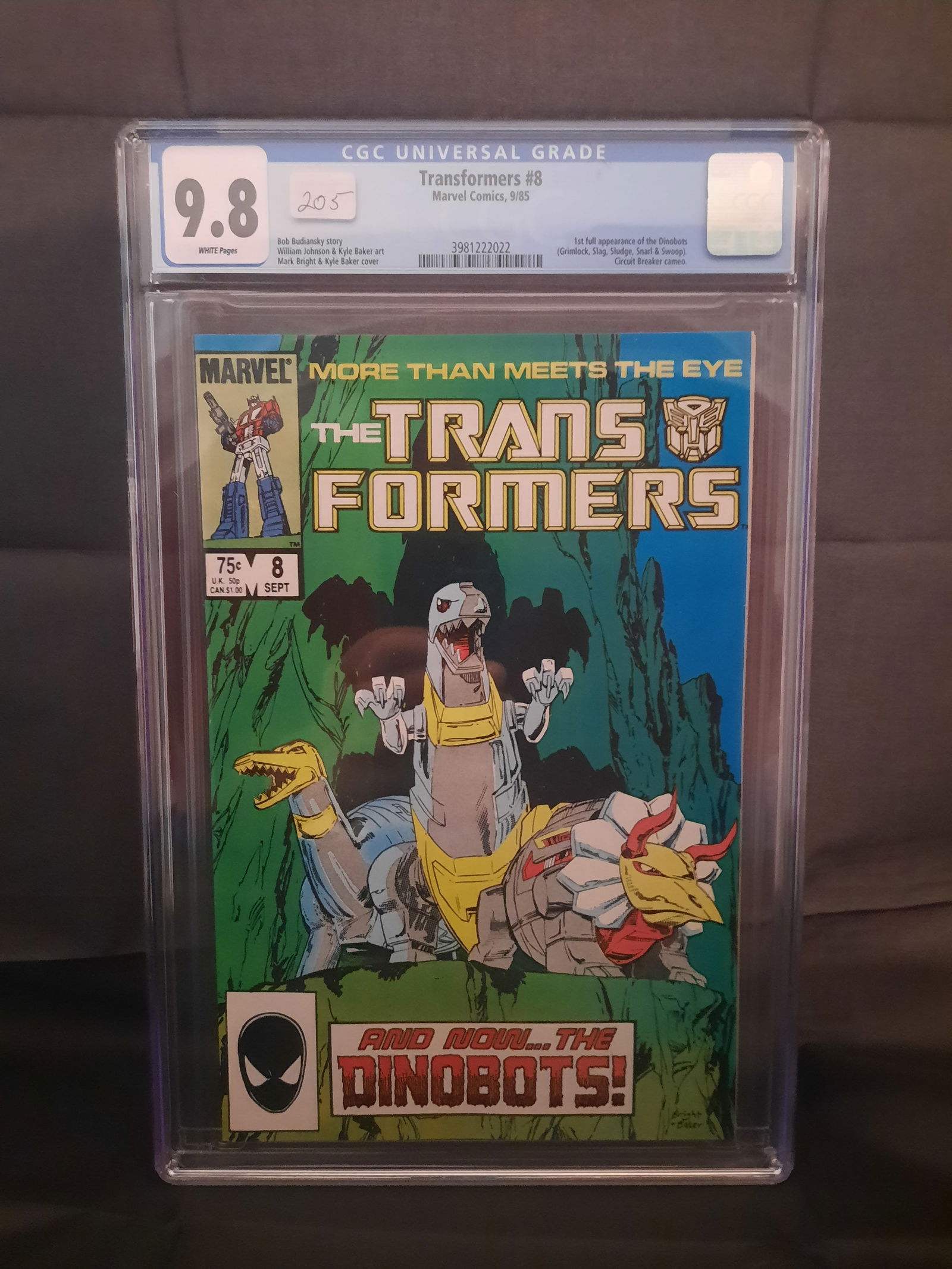 Transformers #8 cgc 9.8, 1985, white pages (1 of 2)