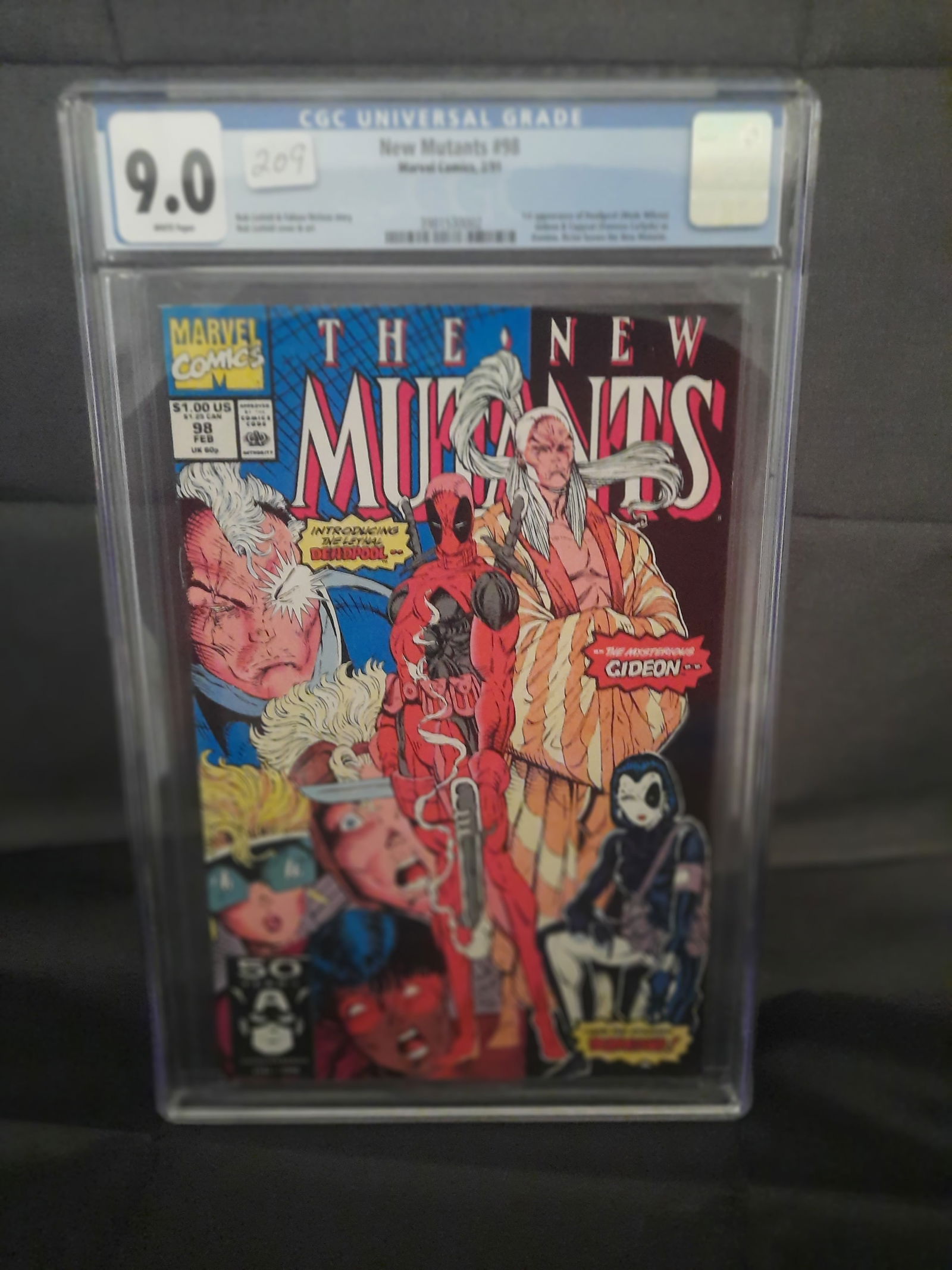 The New Mutants 98 cgc 9.0, 1991, white pages (1 of 2)