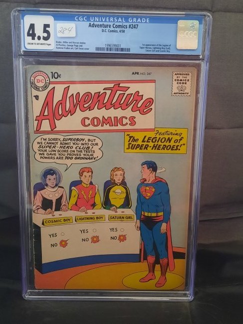 Adventure Comics #247 cgc 4.5, 1958, 1st App of Legion Of Super Heroes (1 of 2)