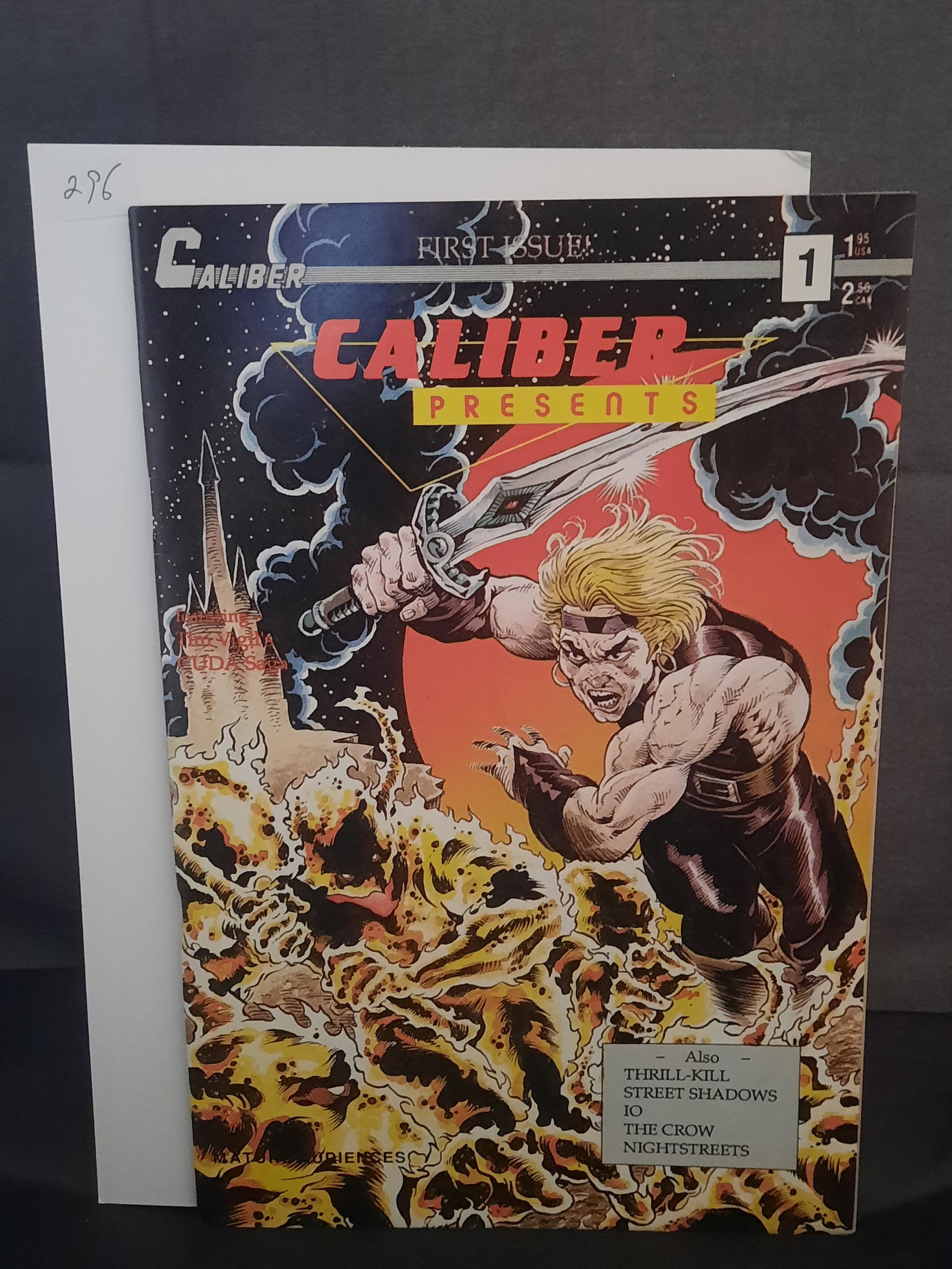 Caliber Presents #1, 1989, 1st App of the Crow, big key, cgc it,: Nice!