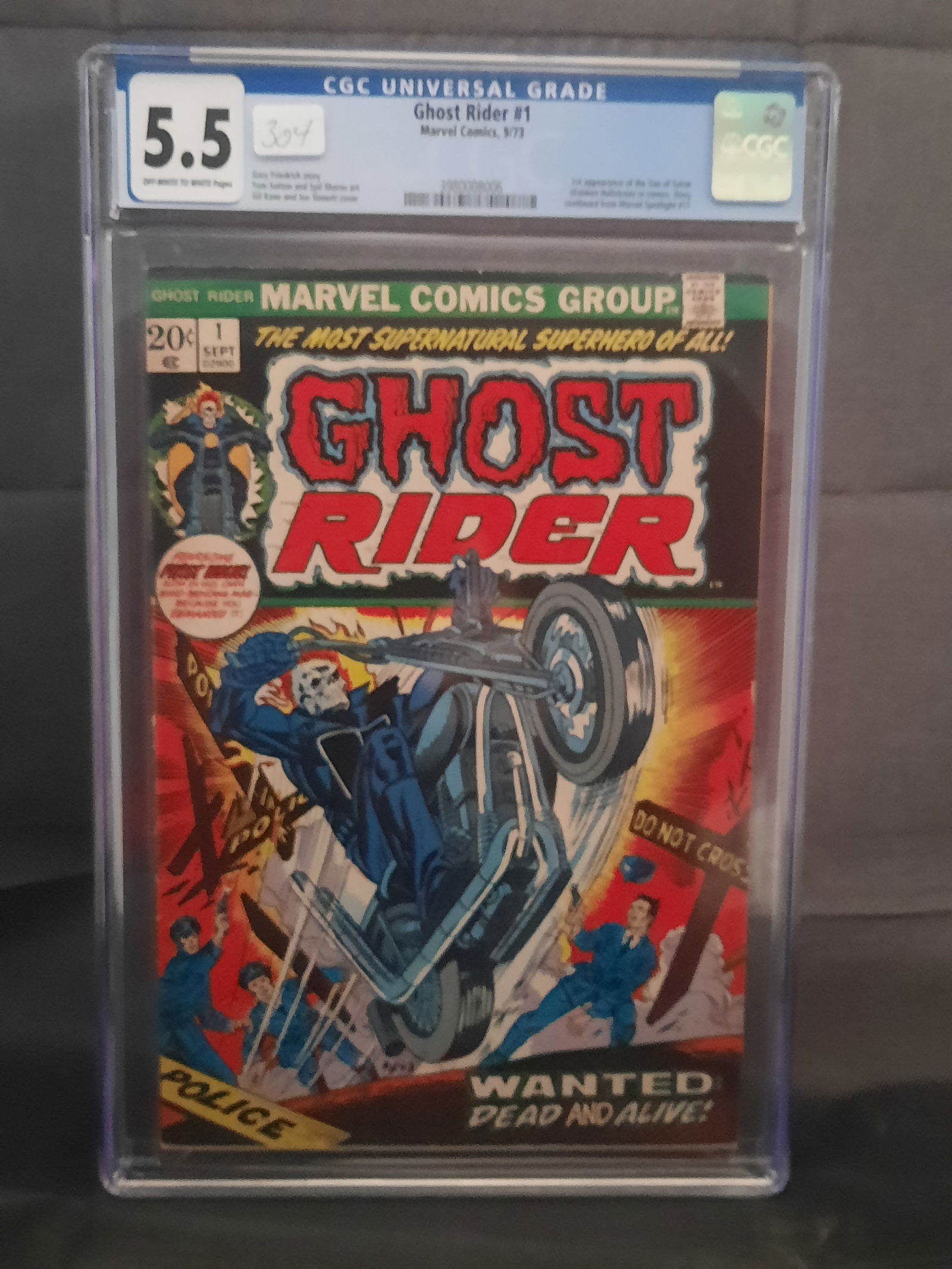 Ghost Rider # 1, 1973 cgc 5.5, 1st App of Son of Satan, HOT book (1 of 2)