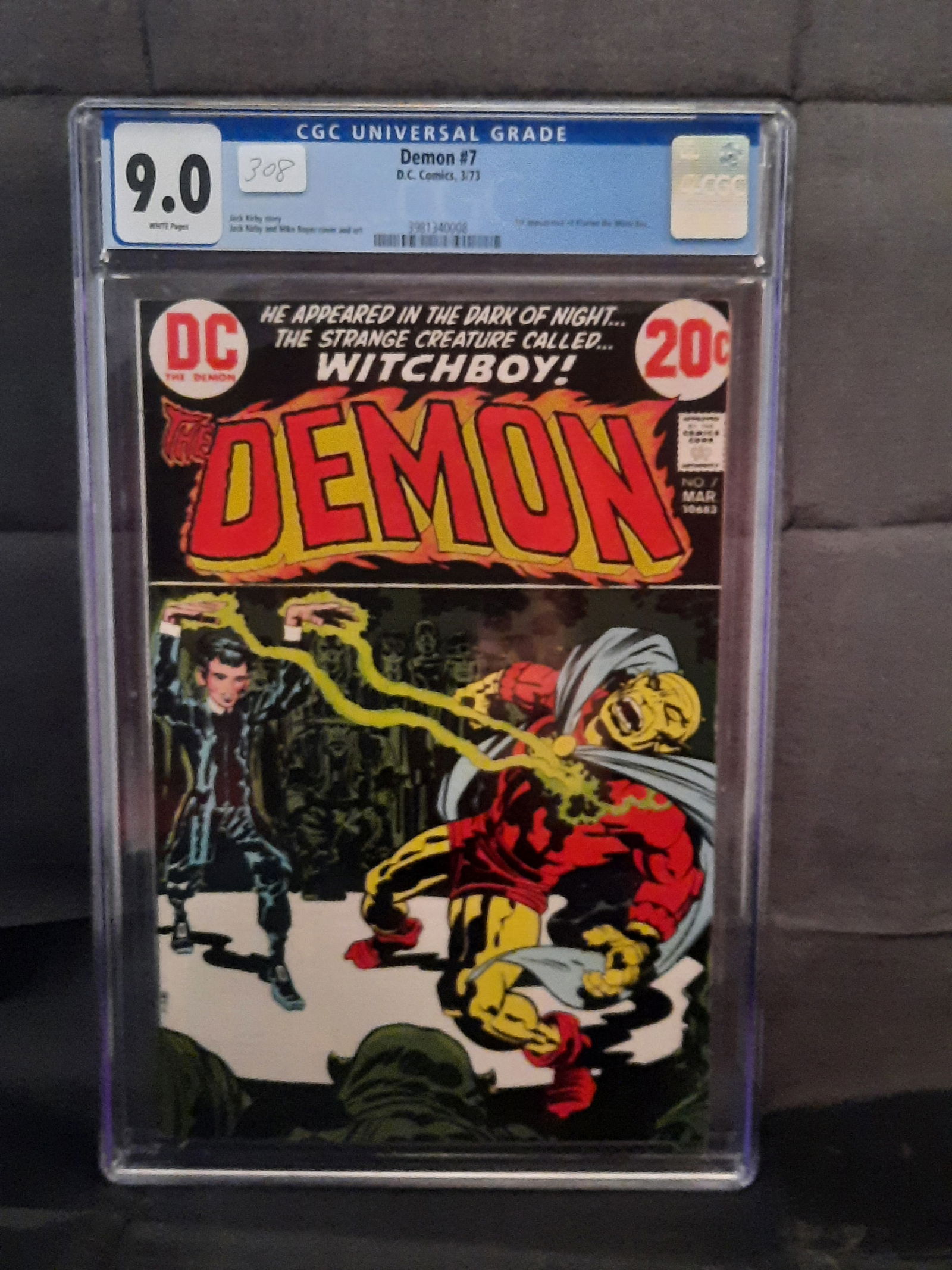 The Demon #7 cgc 9.0, 1973, 1st App of Klarion The Witch Boy, key (1 of 2)