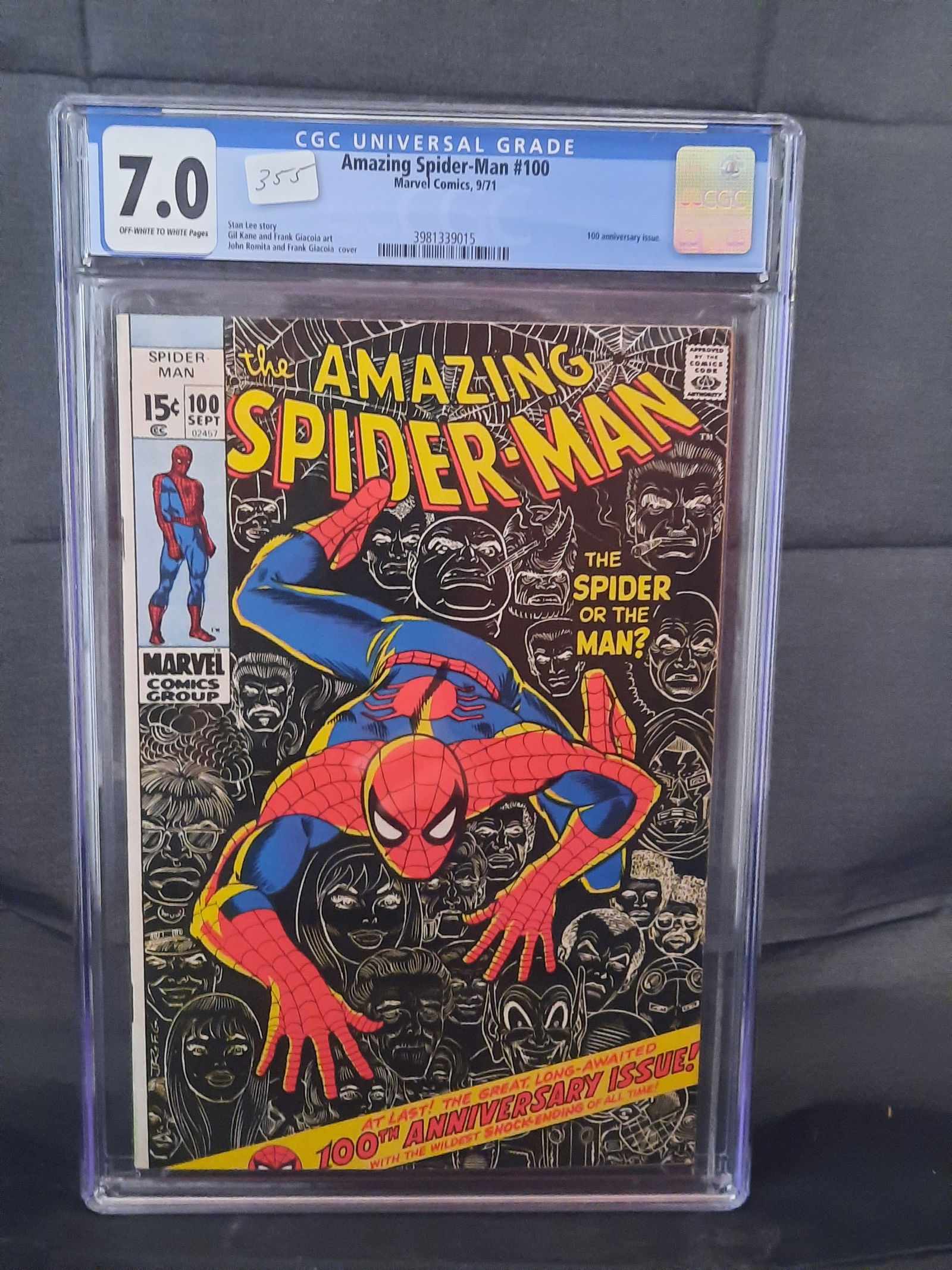 Amazing Spiderman #100 7.0, 1971, 100th Anniversery issue (1 of 2)