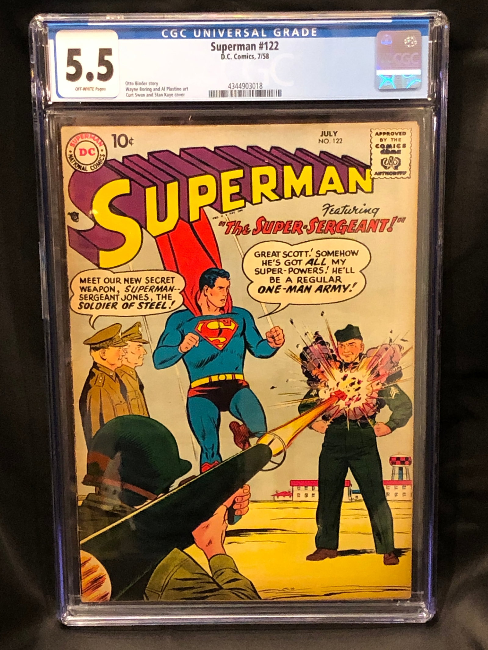 Superman #122 DC Comics 7/58 CGC 5.5 (1 of 1)