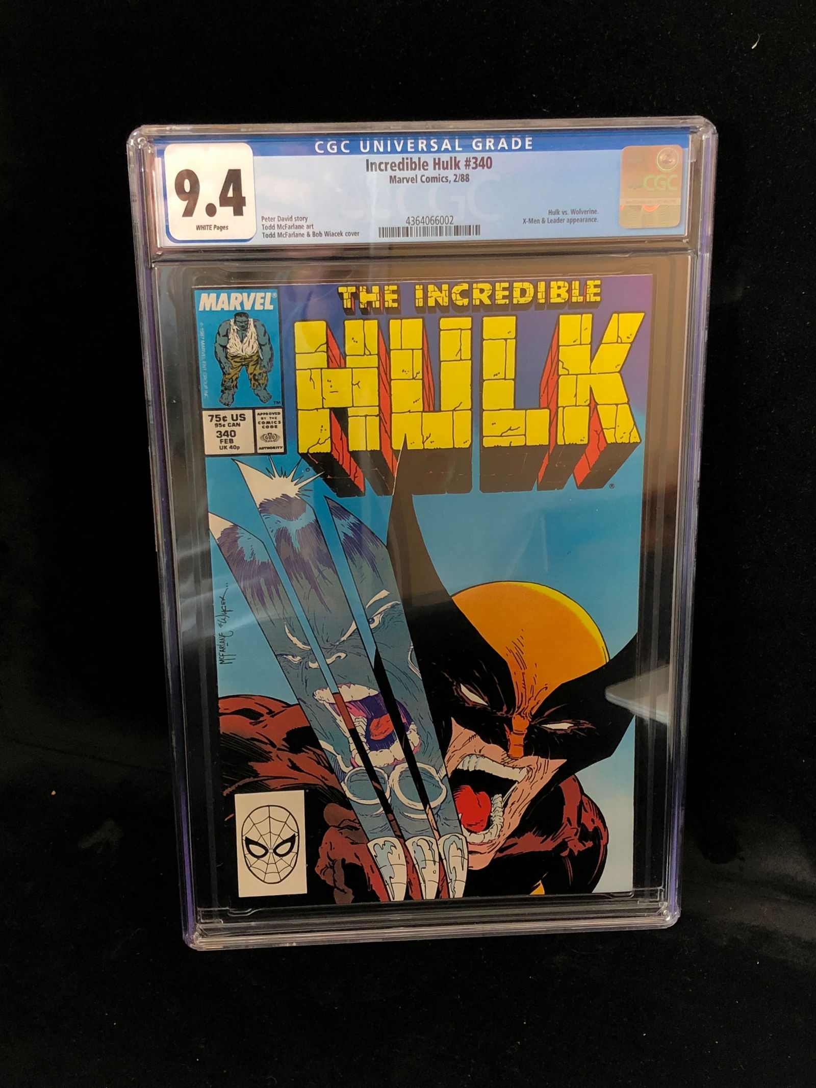 Incredible Hulk #340 Marvel Comics 2/88 CGC 9.4 (1 of 2)
