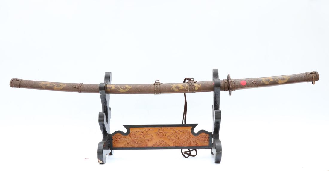 excellent Japanese Samurai Dragon Sword Katana Brass (1 of 7)