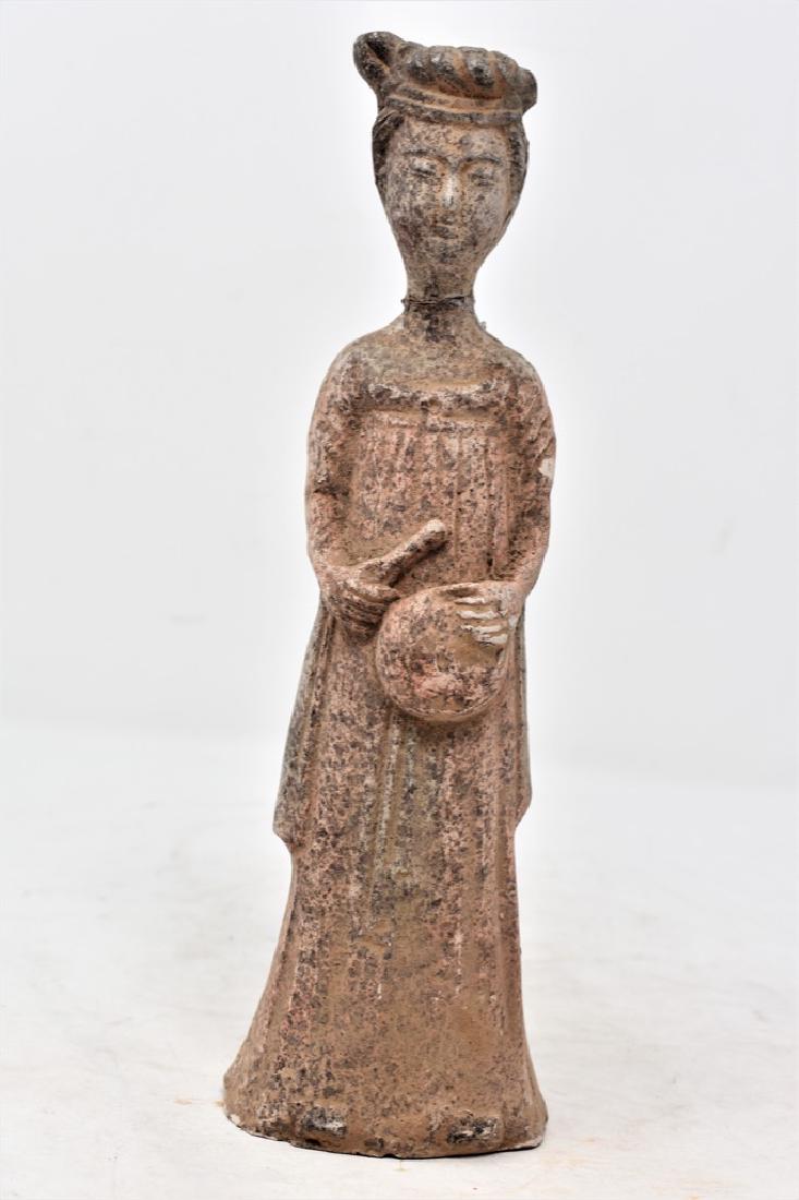 Chinese Han Dynasty Pottery Figure: Chinese Han Dynasty Pottery Figure; Approx. H: 19.5 cm,Property From Private Collection