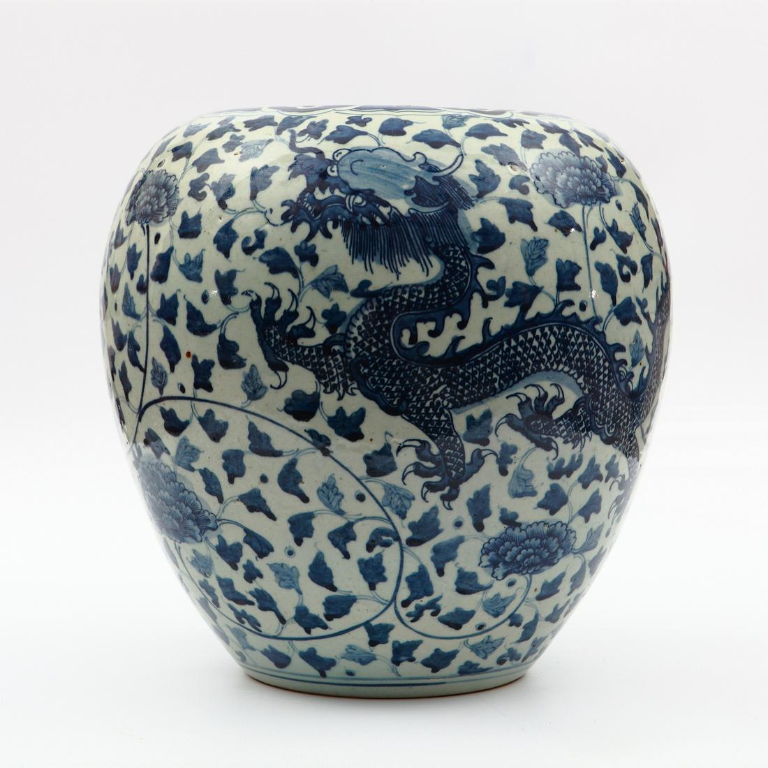 Chinese Qing Style blue and white dragon porcelain (1 of 6)