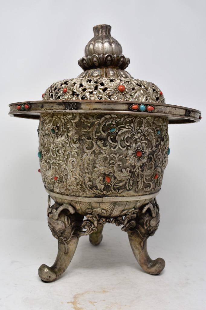 Imperial Circa 1900 Chinese Jeweled Incense Burner (1 of 10)