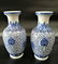 Pair Chinese Blue & White Porcelain Vase