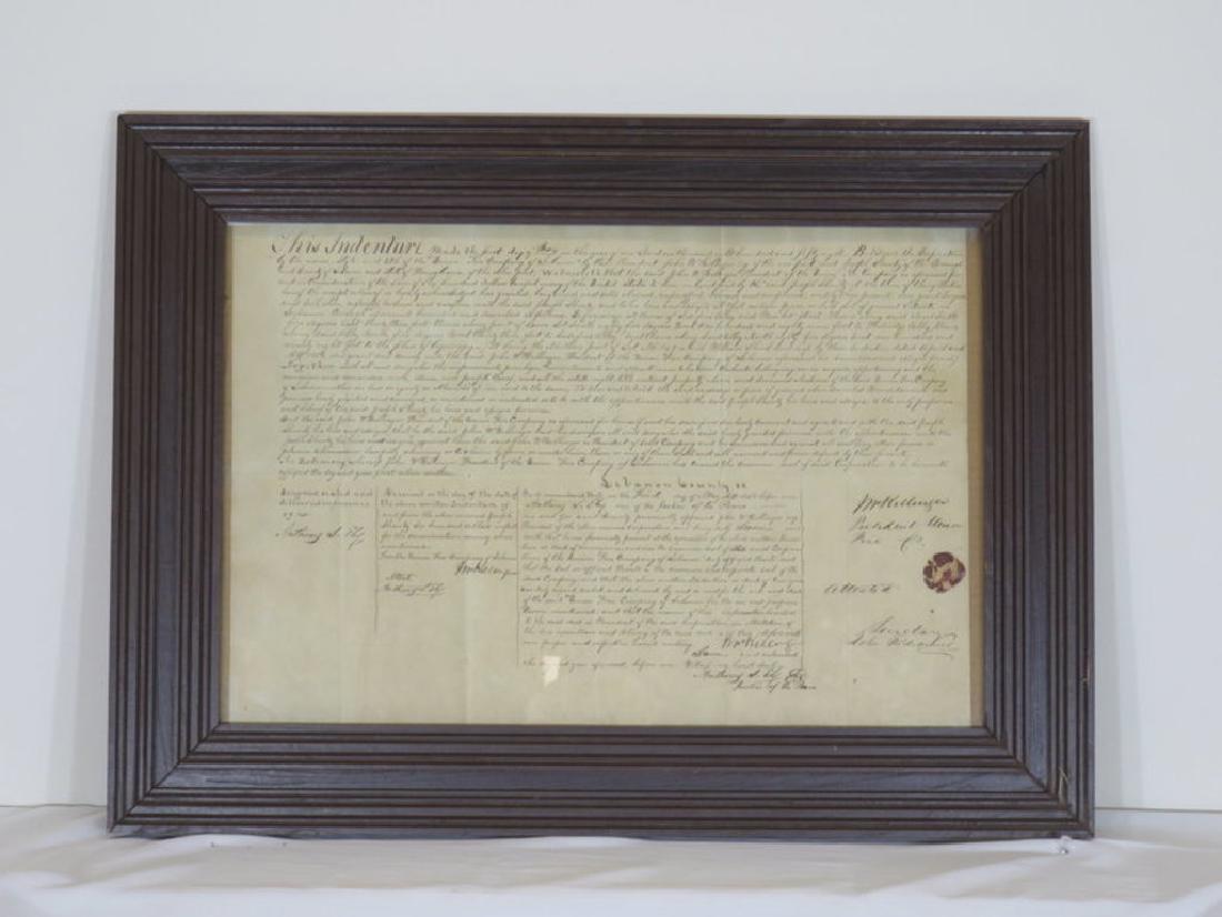 Fire Co. Indenture Leb. County PA 1858 (1 of 2)