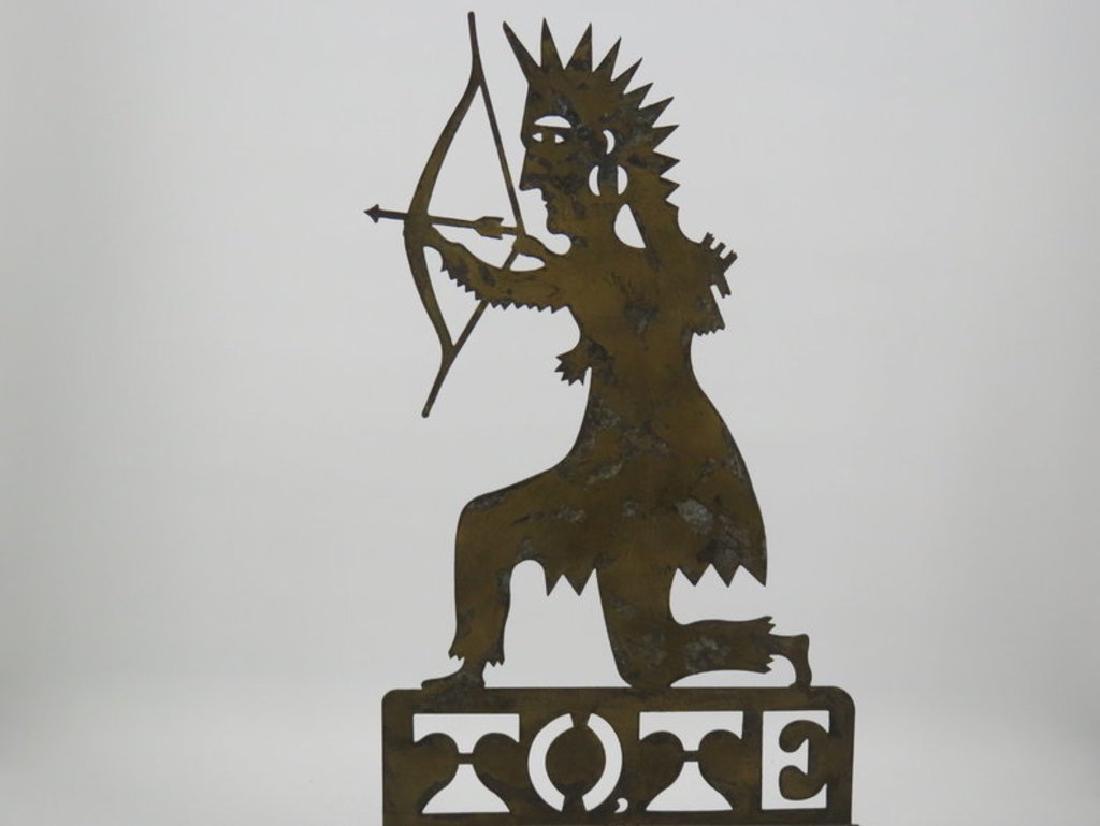 TOTE Order of Red Men Weather Vane steel c. 1880s (1 of 2)