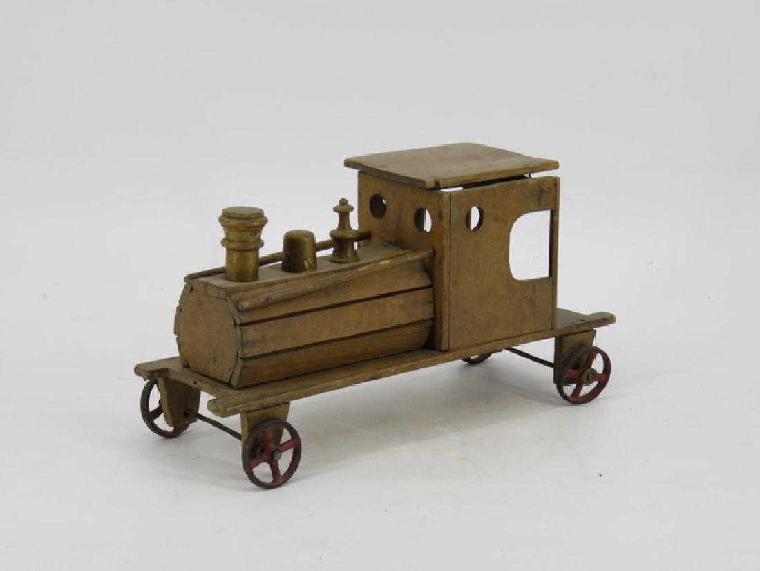 Folk carved locomotive c. 1870 (1 of 3)