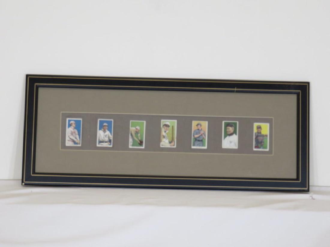 Selection of framed T-206 baseball cards (1 of 4)