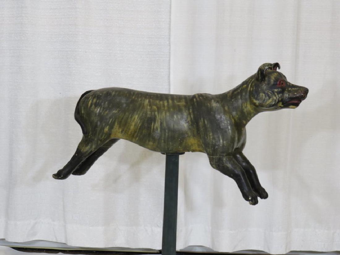 Carved wood carousel dog c. 1920s (1 of 3)