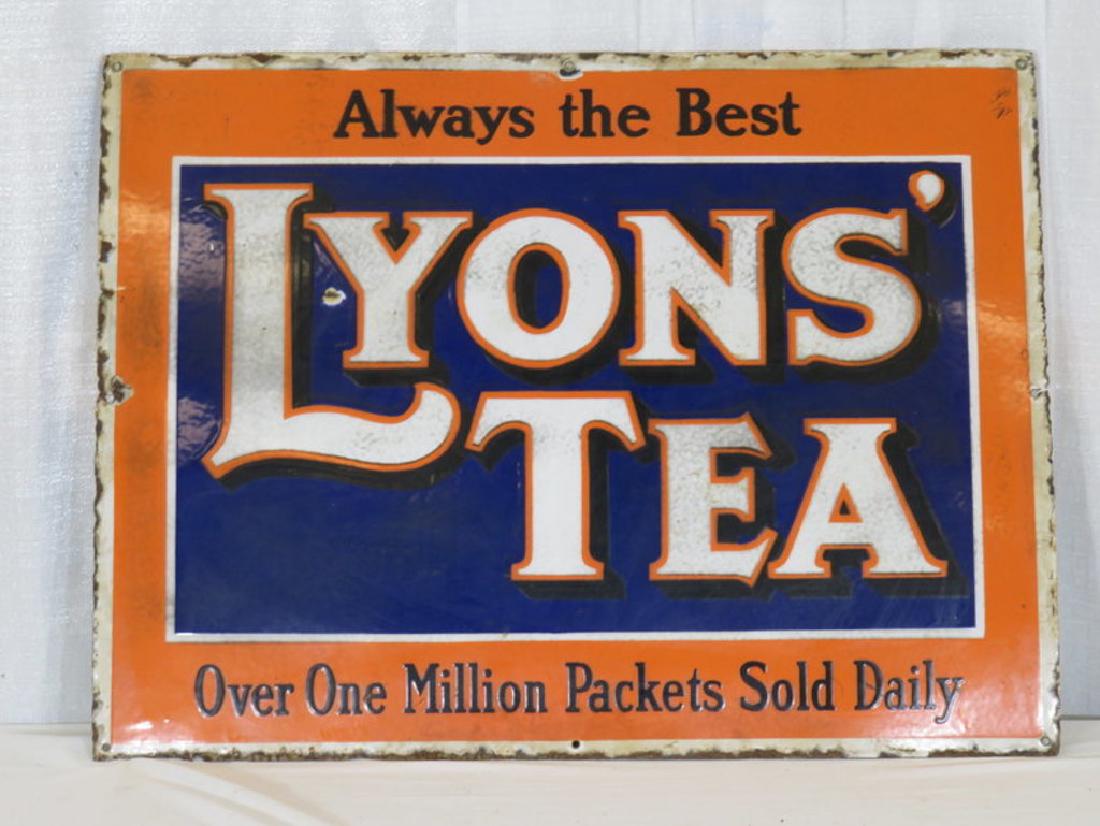 Lg. Lyons Tea enamel sign (1 of 1)