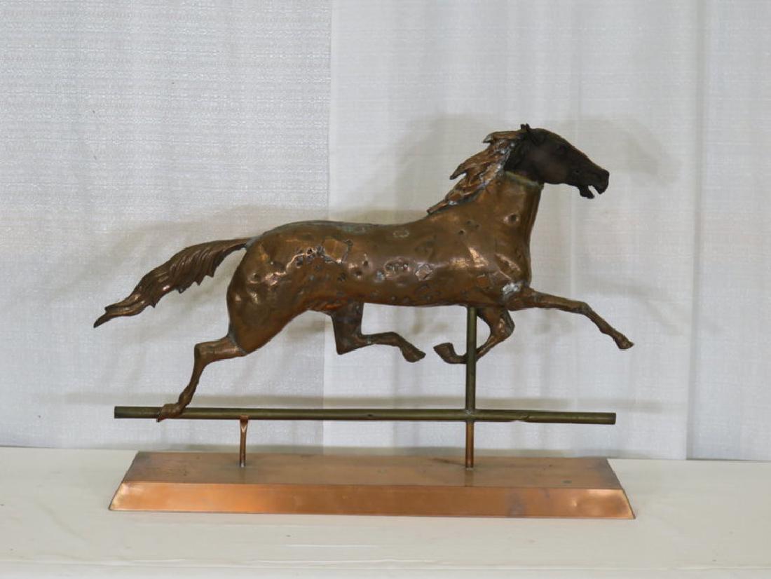 R. Jewell horse vane copper on mount c. 1910 (1 of 2)
