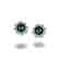 Tahitian 10 mm Pearl, 2.40 Carat Baguette Diamond, 18