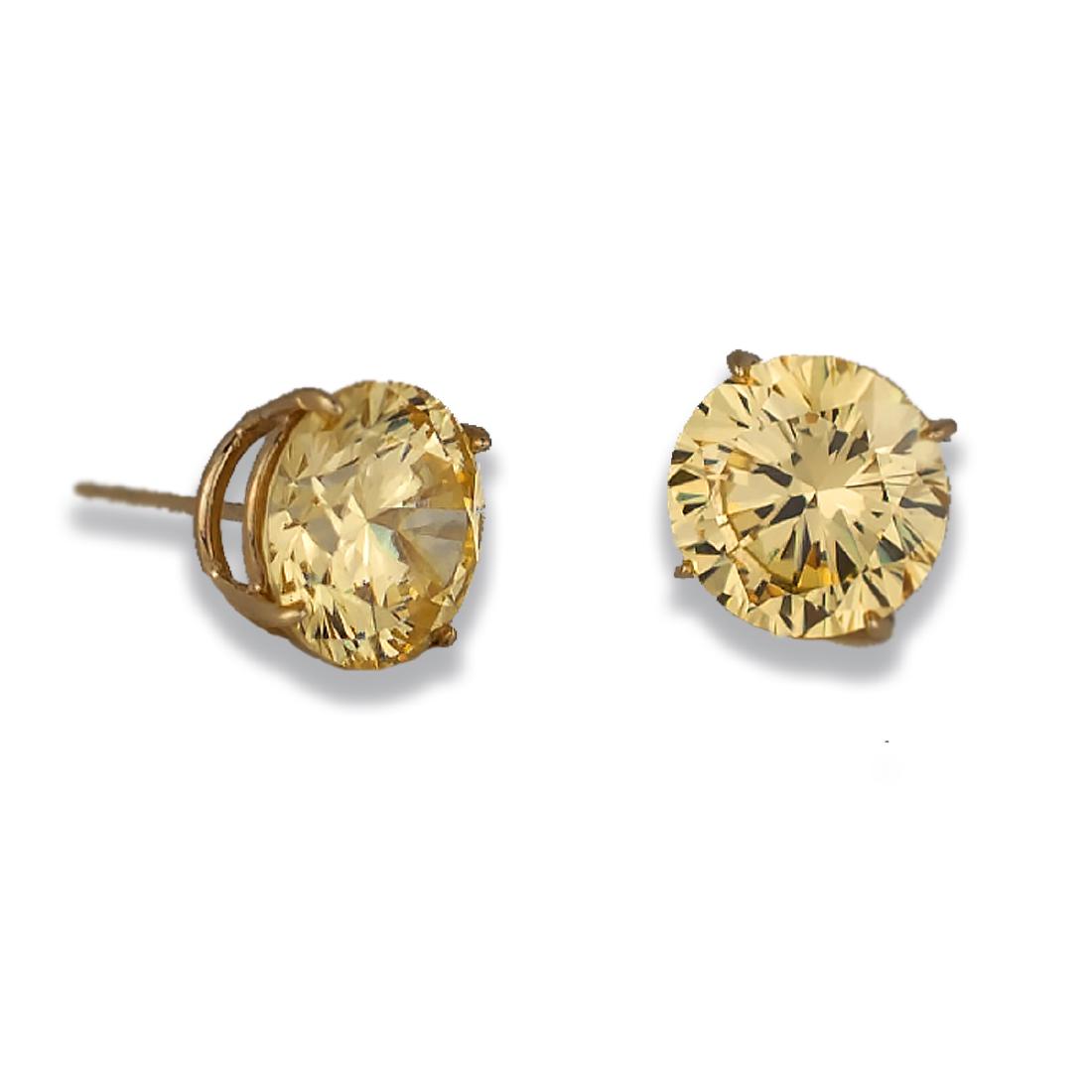 Quality, 14 Karat, Fancy Yellow 1.00 TCW Diamond CZ (1 of 1)