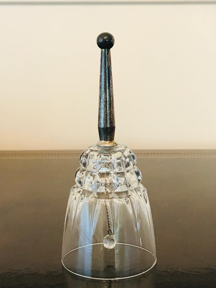 Crystal, Bell with Silver Handle, 7 x 3 Dangles